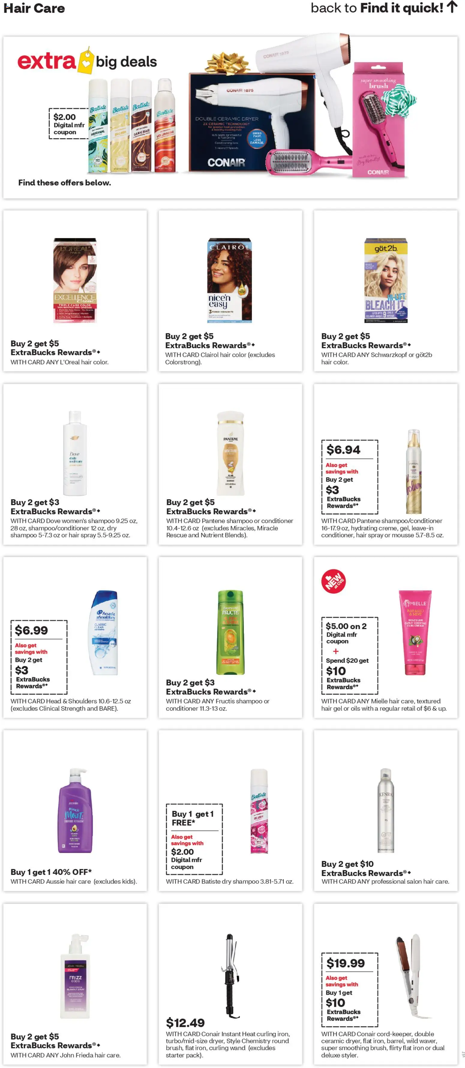 CVS Pharmacy Weekly Ad - WA - valid from 16.11.2025 | Page: 13 | Products: Blush, Shampoo, Conditioner, Hair spray