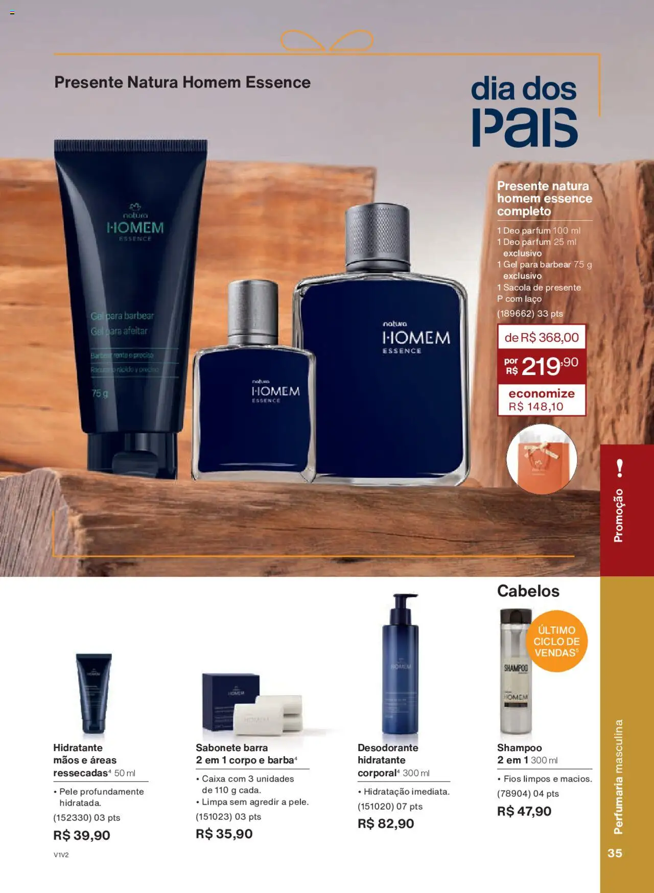 Natura Folheto - válido de 05.06.2025 | Página: 35 | Produtos: Shampoo, Desodorante, Caixa, Sabonete