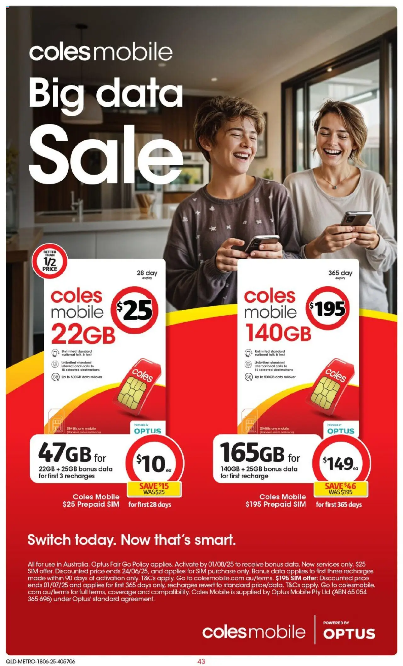 Coles catalogue - valid from 18.06.2025 | Page: 43 | Products: Mobile