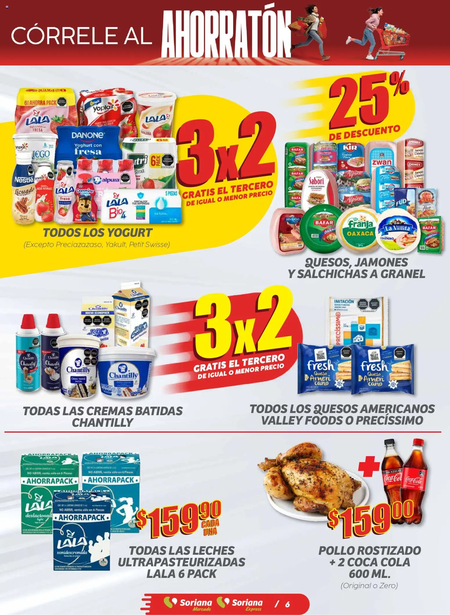 Nuevas ofertas de Soriana válidas en toda la República Mexicana desde el 30.10.2025. ¡Encuentra las mejores ofertas en Soriana - Ahorratón Soriana Mercado Nacional! | Página: 6 | Productos: Pollo, Pala, Queso, Jamón