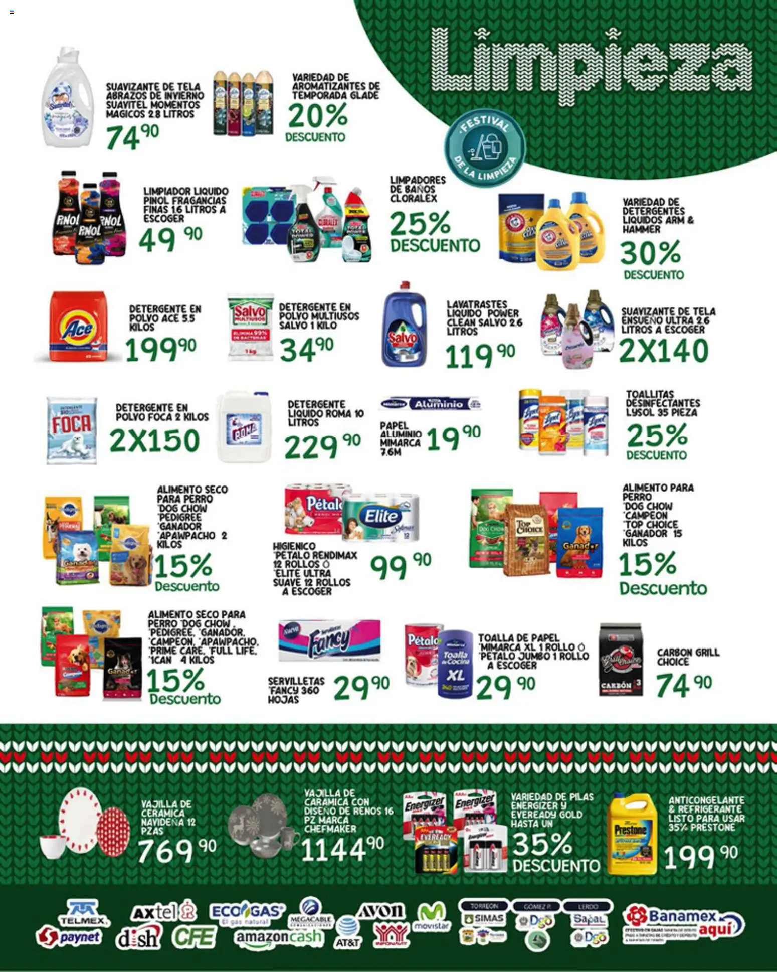 Nuevas ofertas de Alsuper válidas en toda la República Mexicana desde el 23.12.2025. ¡Encuentra las mejores ofertas en Alsuper folleto Laguna! | Página: 5 | Productos: Limpiador, Top, Polvo, Servilletas