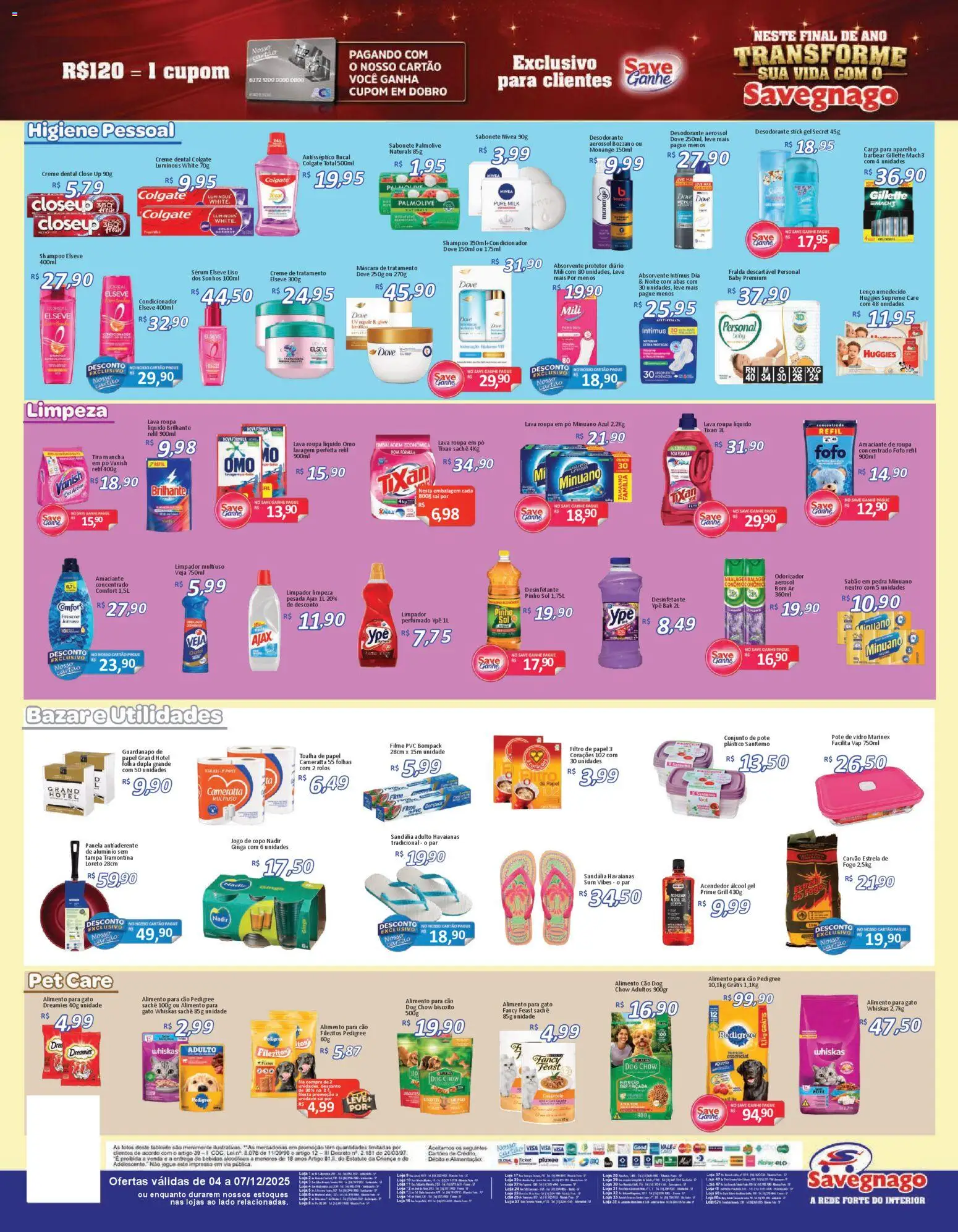 Savegnago Folheto - válido de 04.12.2025 | Página: 4 | Produtos: Filtro de papel, Pó, Panela, Absorvente