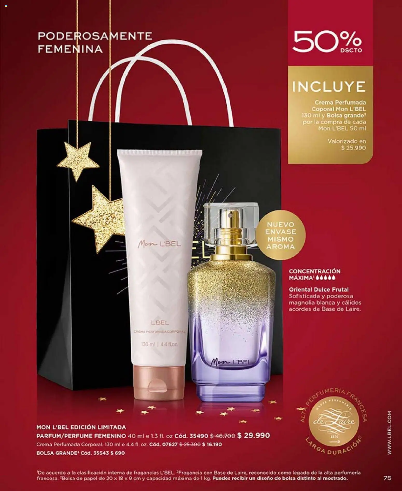 Catálogo L'Bel Campaña 18 │ válido desde el 30.11.2025 | Página: 75 | Productos: Bolsa, Fragancia, Base, Crema