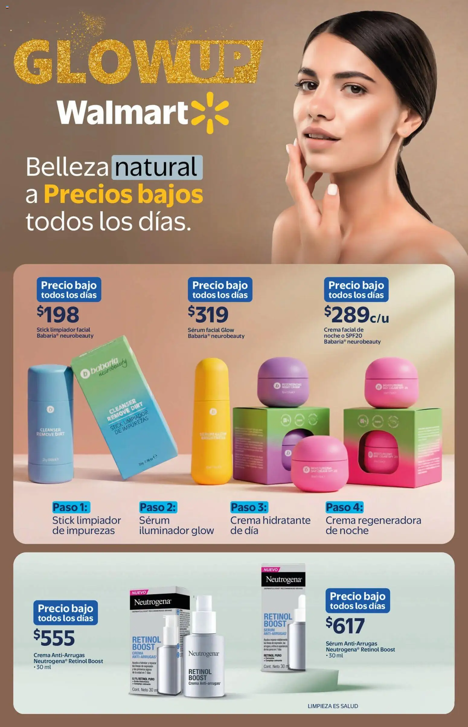Nuevas ofertas de Walmart válidas en toda la República Mexicana desde el 15.04.2026. ¡Encuentra las mejores ofertas en Walmart folleto Glow Up! | Página: 4