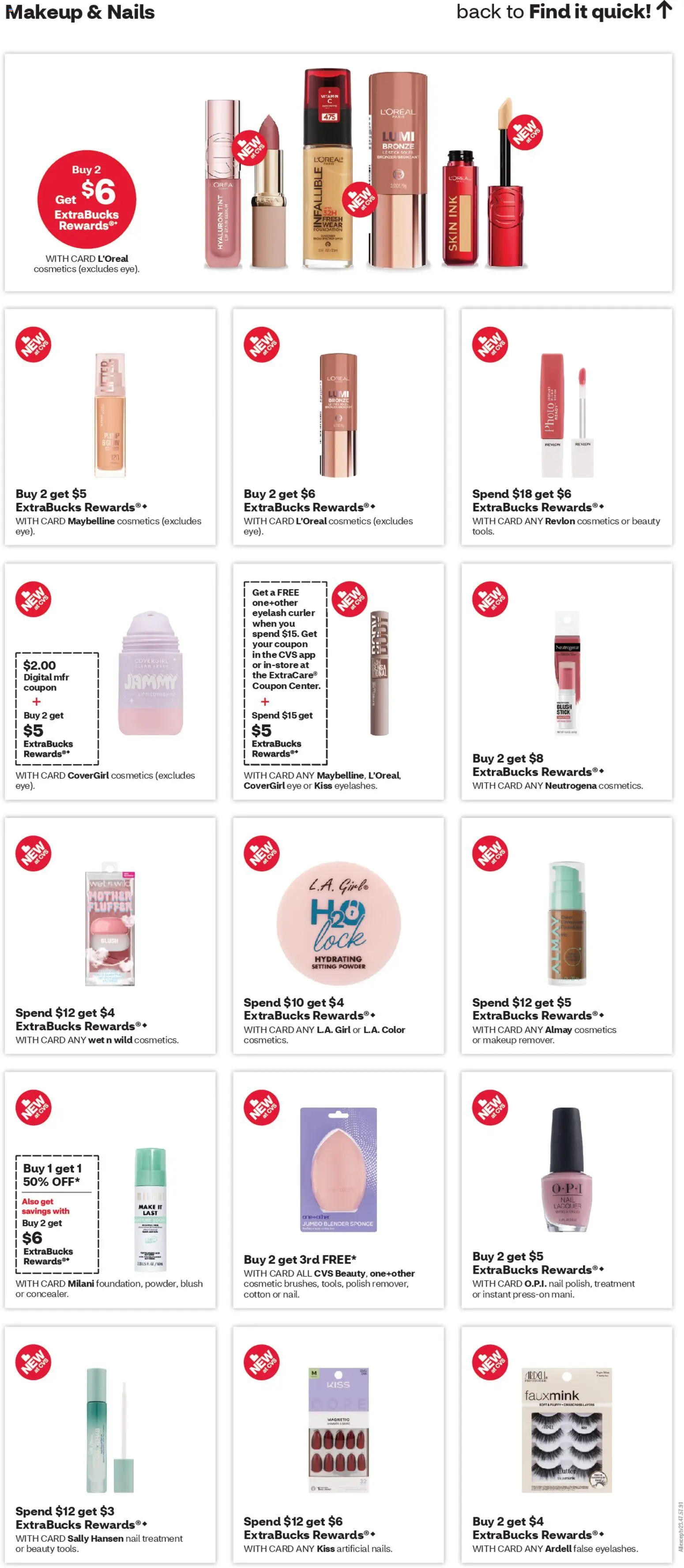 CVS Pharmacy Weekly Ad - KS - valid from 15.02.2026 | Page: 11 | Products: Nail, Concealer, Eyelashes, Sponge