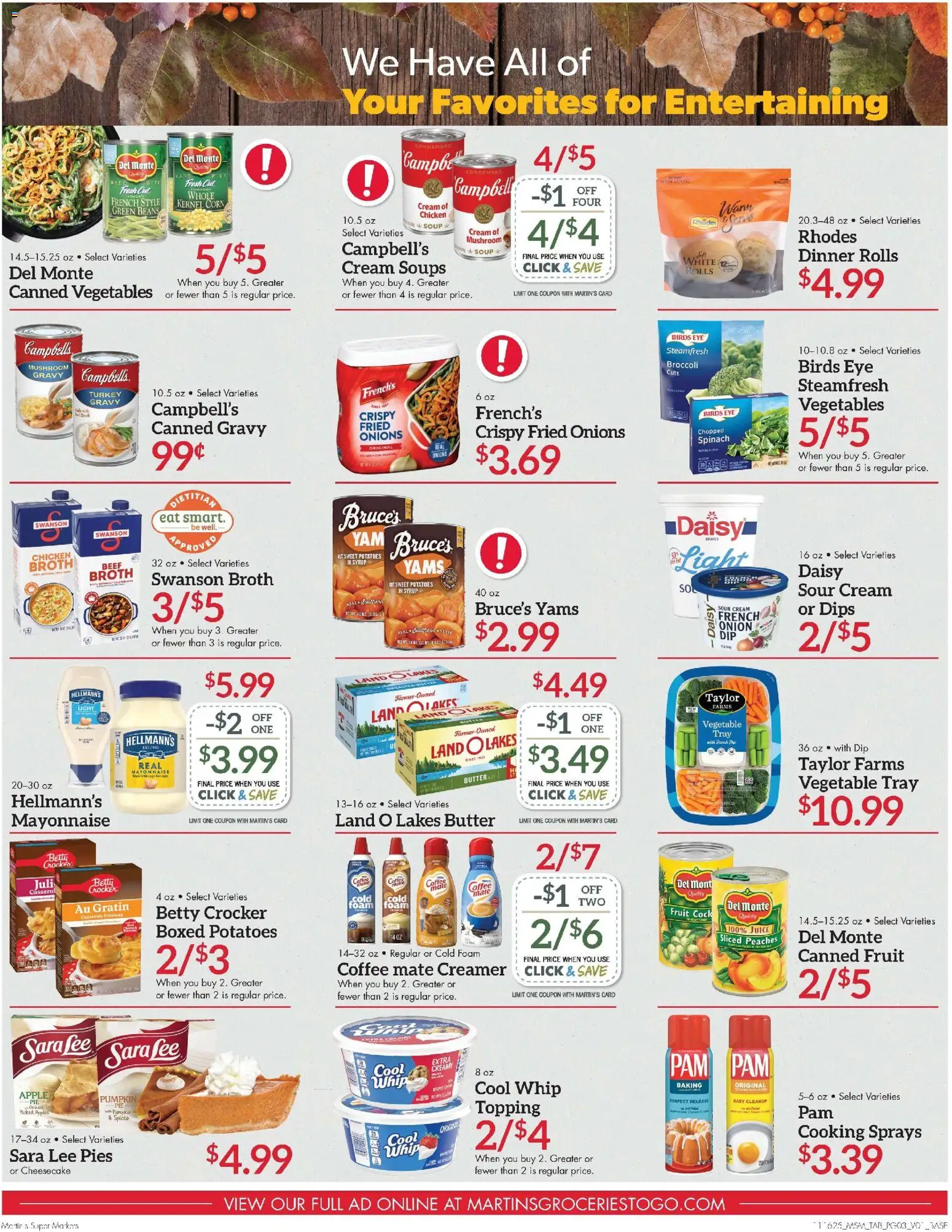 Martin’s Weekly Ad - valid from 16.11.2025 | Page: 3 | Products: Corn, Broccoli, Cream, Vegetables