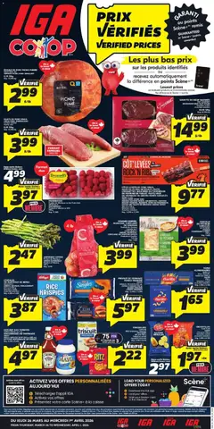 Preview of IGA weekly flyer / circulaire from shop IGA valid from 26.03.2026