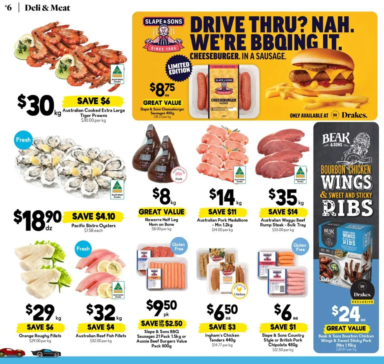 Drakes catalogue - valid from 29.10.2025 | Page: 6 | Products: Ham, Pork, Oysters, Prawns
