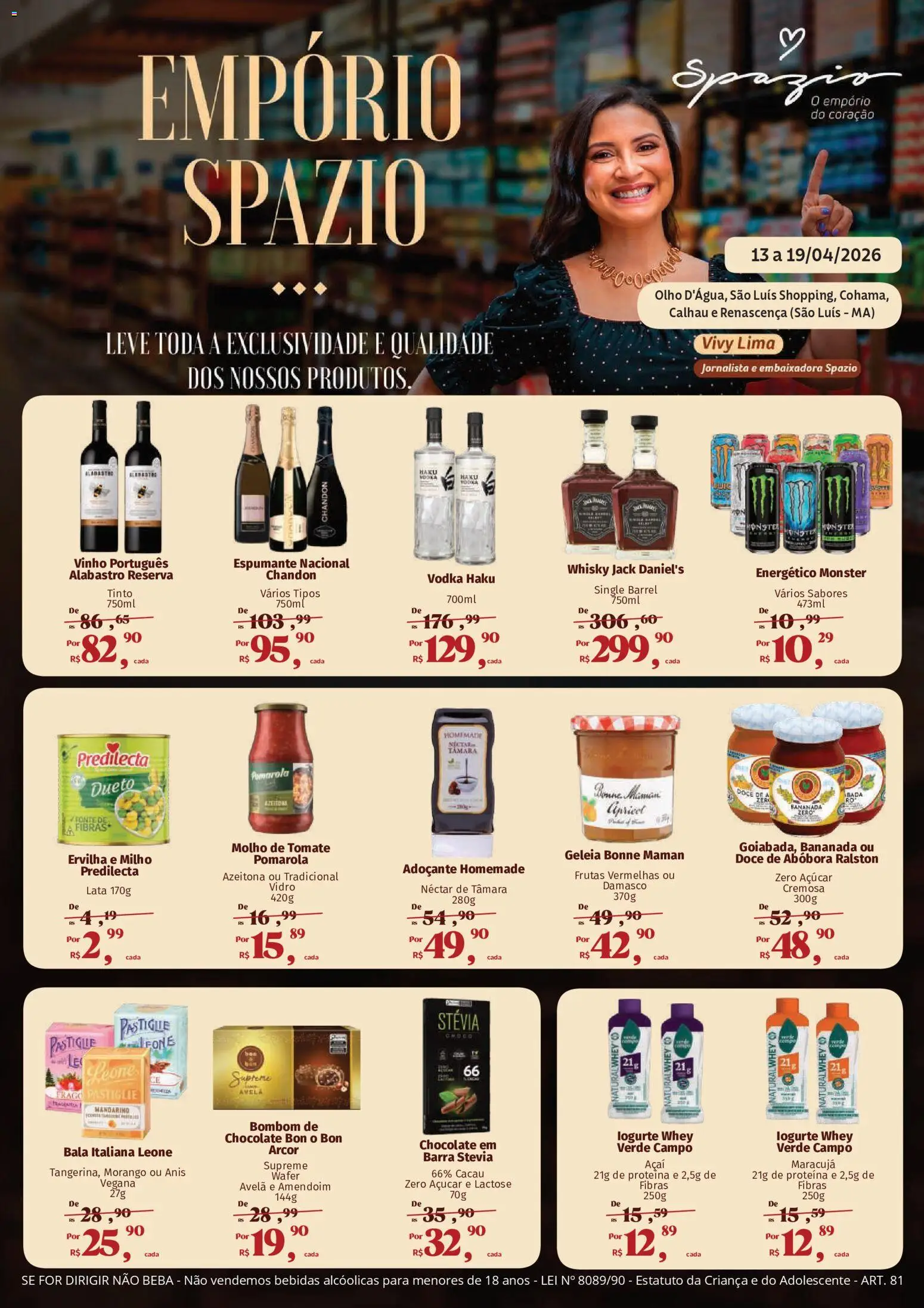 Mateus Folheto - válido de 13.04.2026 | Página: 1 | Produtos: Damasco, Whisky, Stevia, Geleia