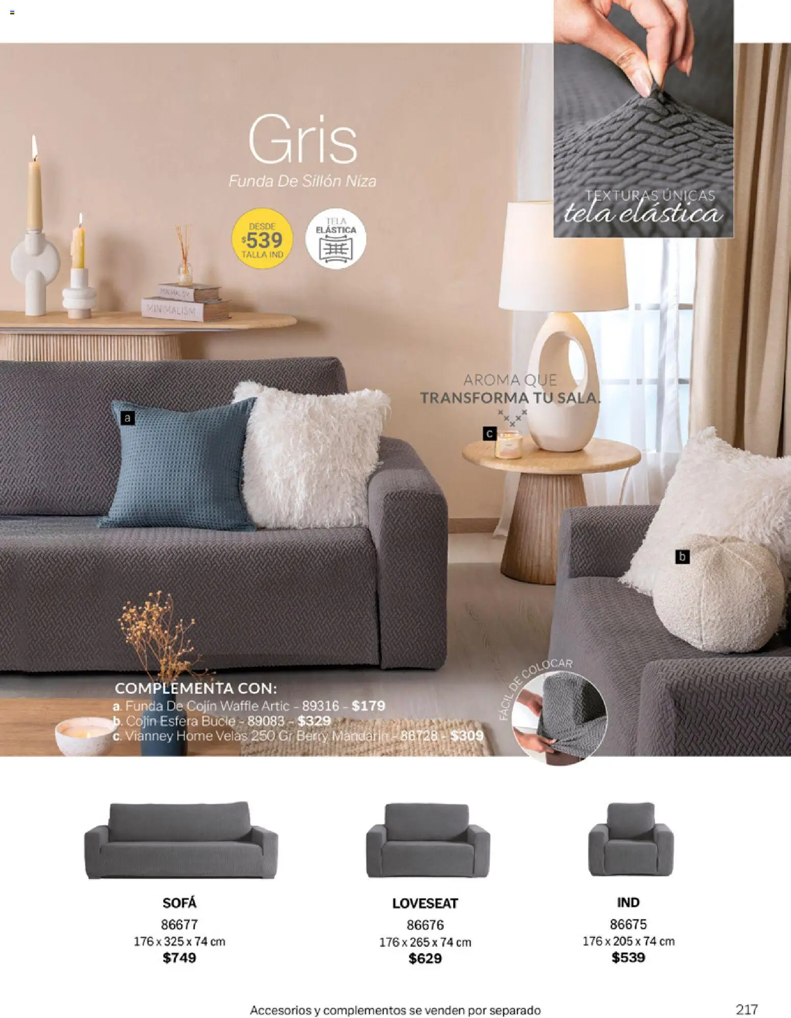 Nuevas ofertas de Vianney válidas en toda la República Mexicana desde el 06.03.2026. ¡Encuentra las mejores ofertas en Vianney catálogo Tu hogar, nuestra pasión! | Página: 219 | Productos: Sofá, Sillón, Funda