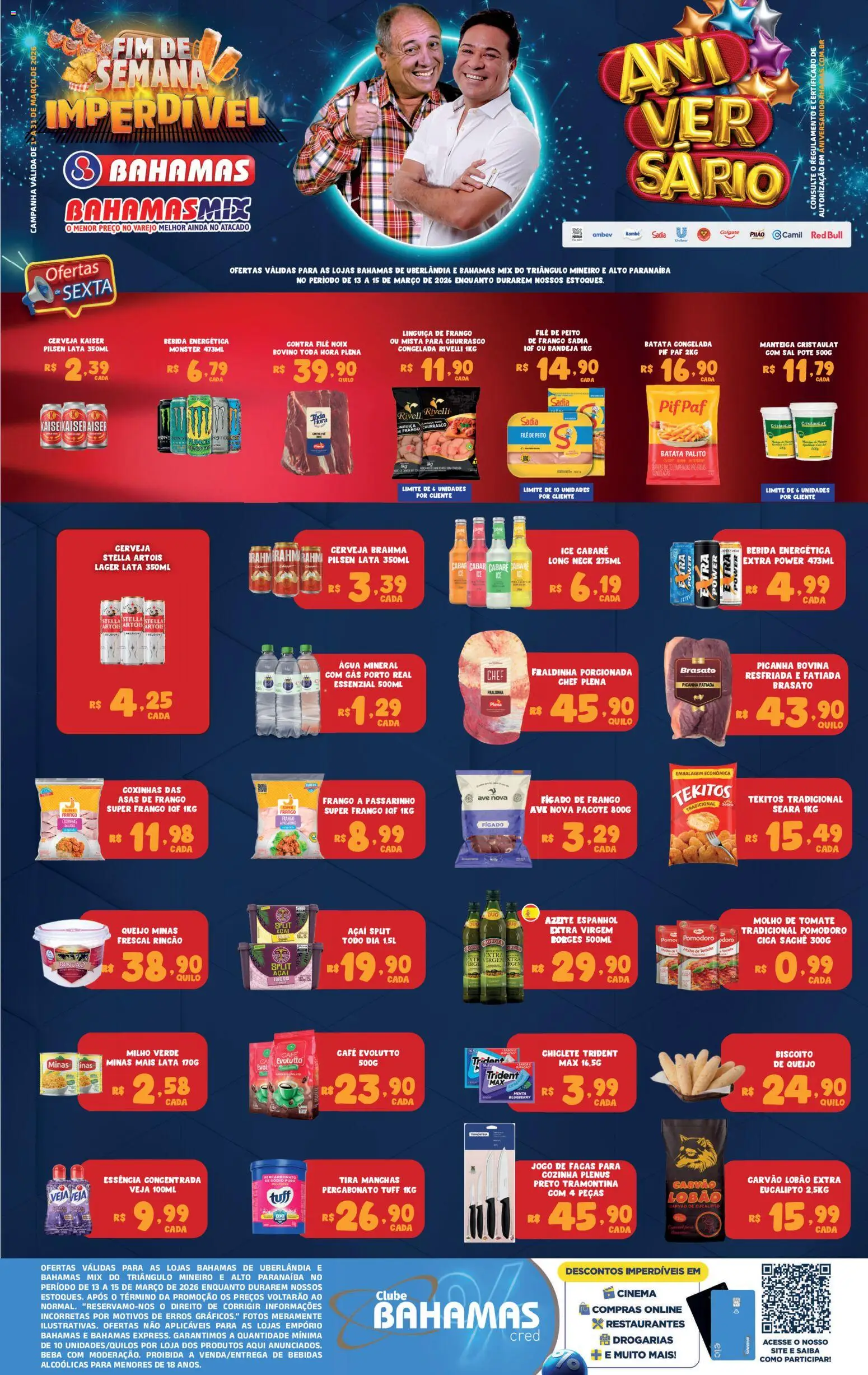 Bahamas Mix Folheto - válido de 13.03.2026 | Página: 1 | Produtos: Contra filé, Manteiga, Frango, Azeite