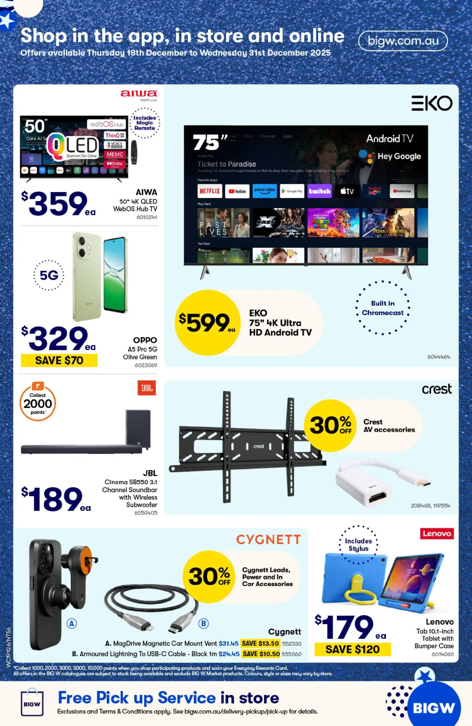 Woolworths catalogue - valid from 17.12.2025 | Page: 56 | Products: Accessories, Tablet, Tv, Cable