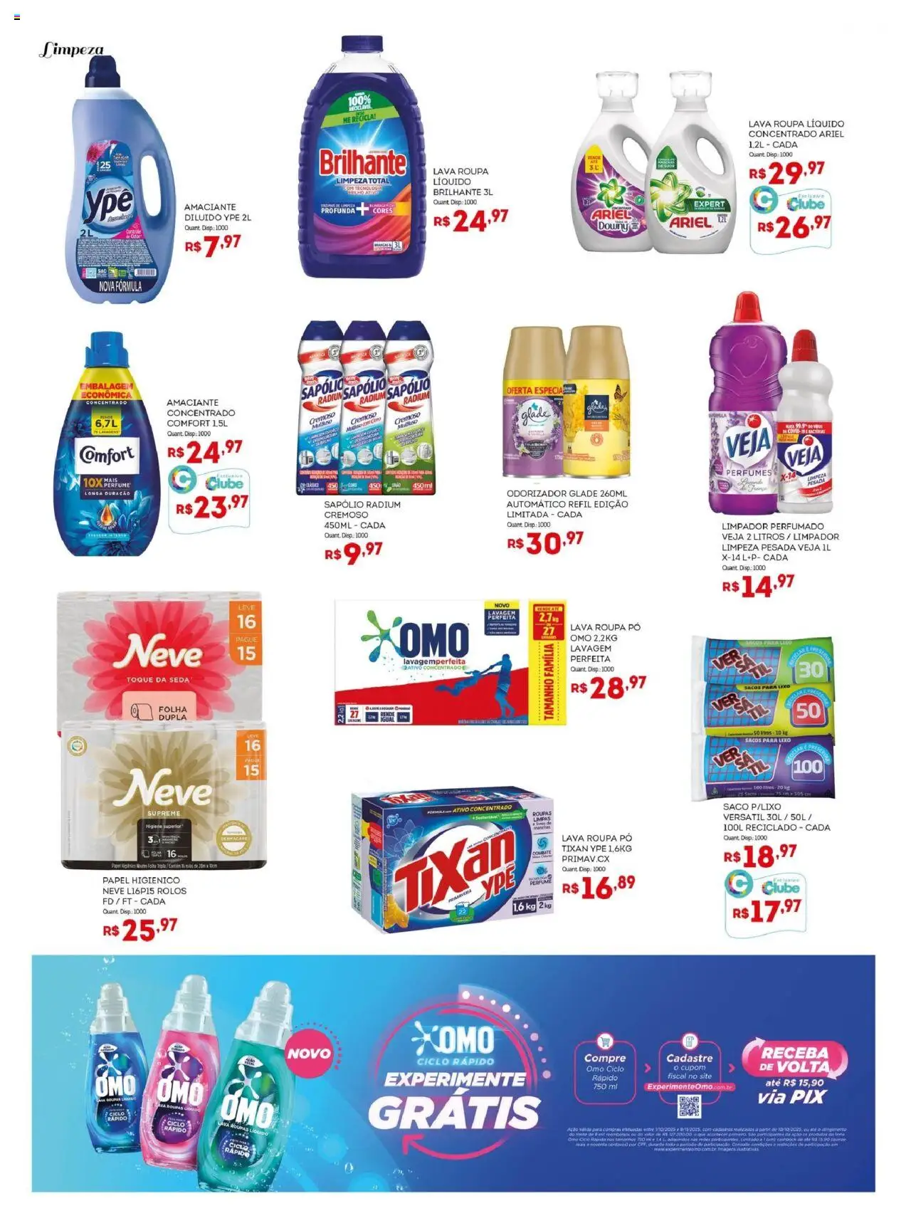 Bistek Supermercados Folheto - válido de 08.10.2025 | Página: 14 | Produtos: Ariel, Roupas, Perfumes, Papel higiênico