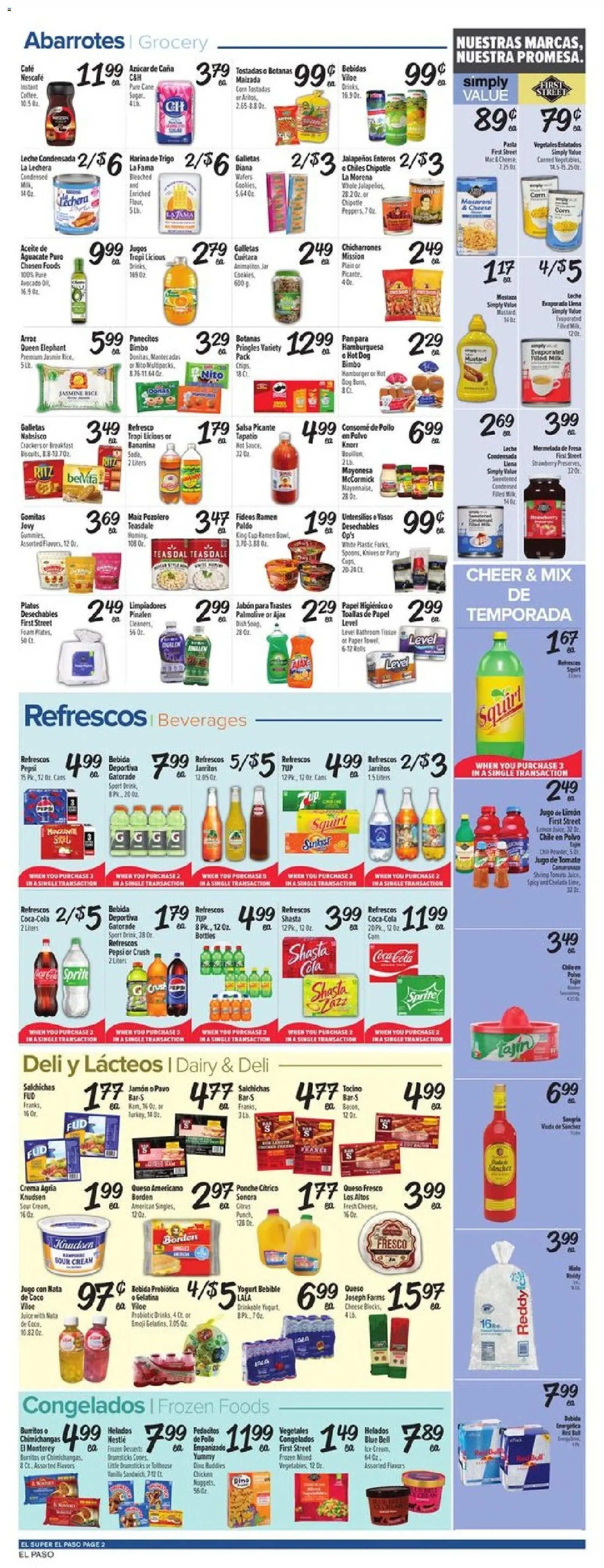 El Super Weekly Ad - TX - valid from 26.11.2025 | Page: 2 | Products: Cheese, Sour cream, Chips, Cream