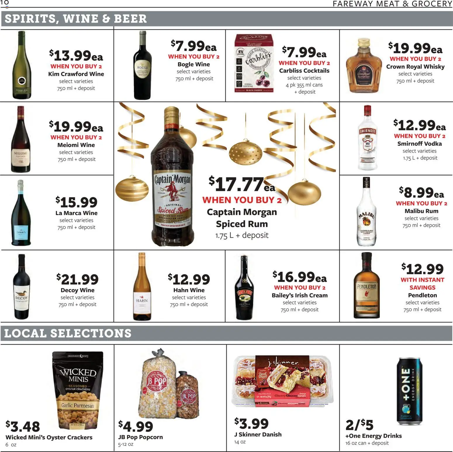 Fareway Weekly Ad - valid from 22.12.2025 | Page: 10 | Products: Wine, Beer, Cream, Vodka