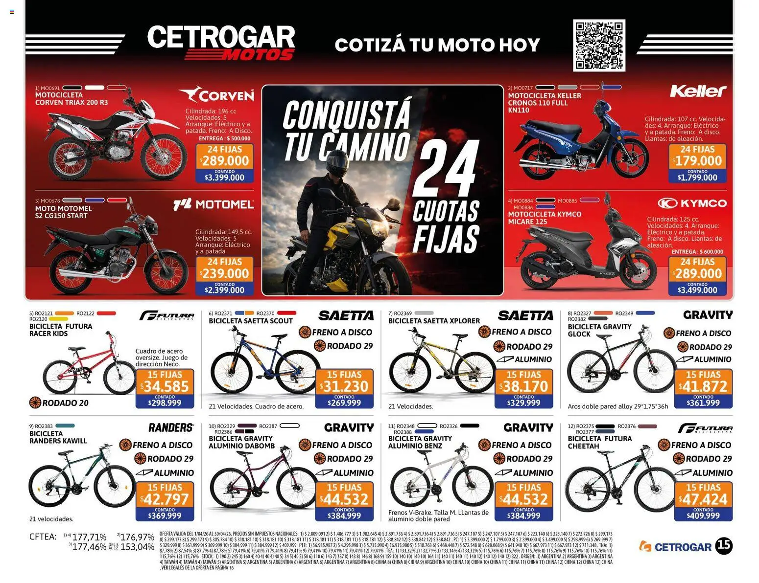 Cetrogar catálogo │ válido desde el 01.04.2026 | Página: 15 | Productos: Aros, Disco, Cuadro