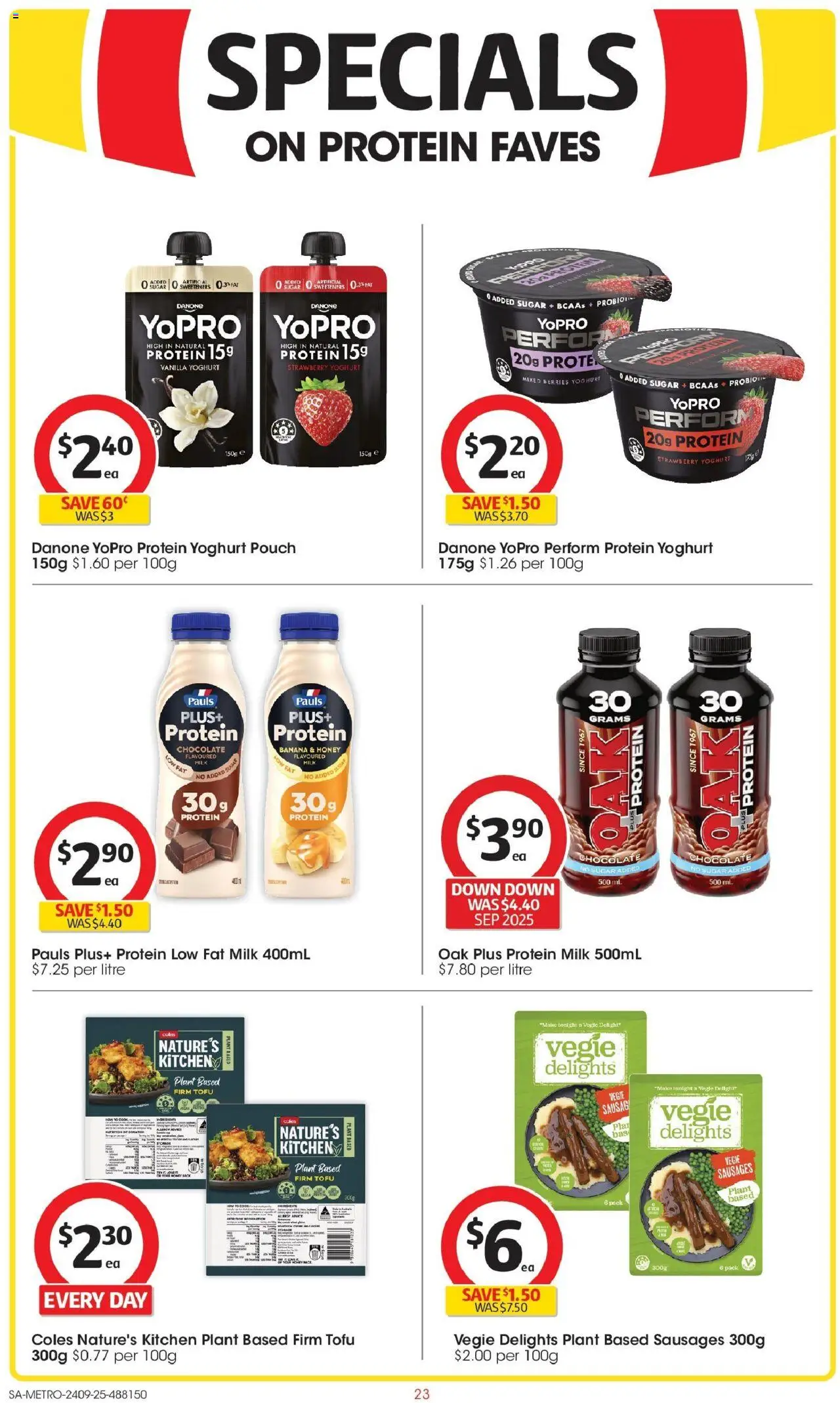Coles catalogue - valid from 24.09.2025 | Page: 23 | Products: Milk, Chocolate, Honey, Sugar