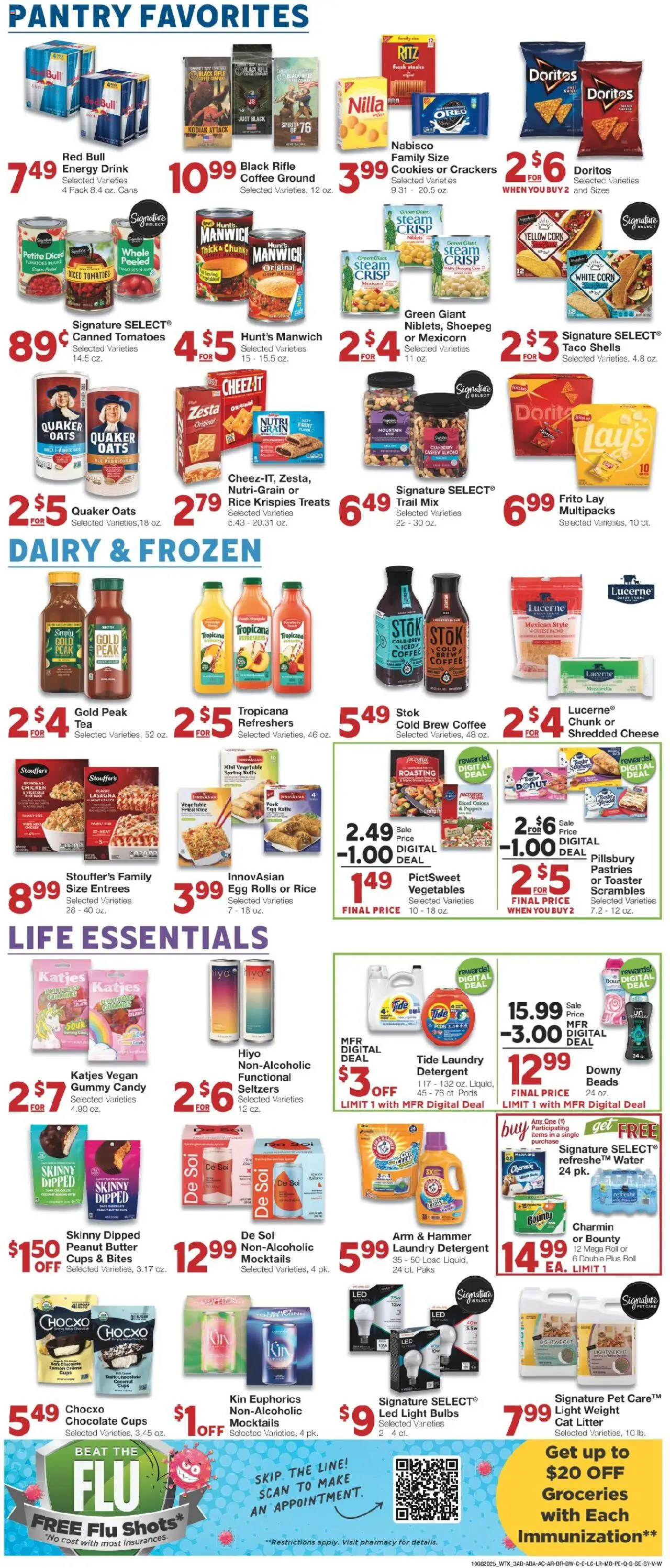 United Supermarkets Weekly Ad - valid from 07.10.2025 | Page: 3 | Products: Butter, Chocolate, Detergent, Vegetables