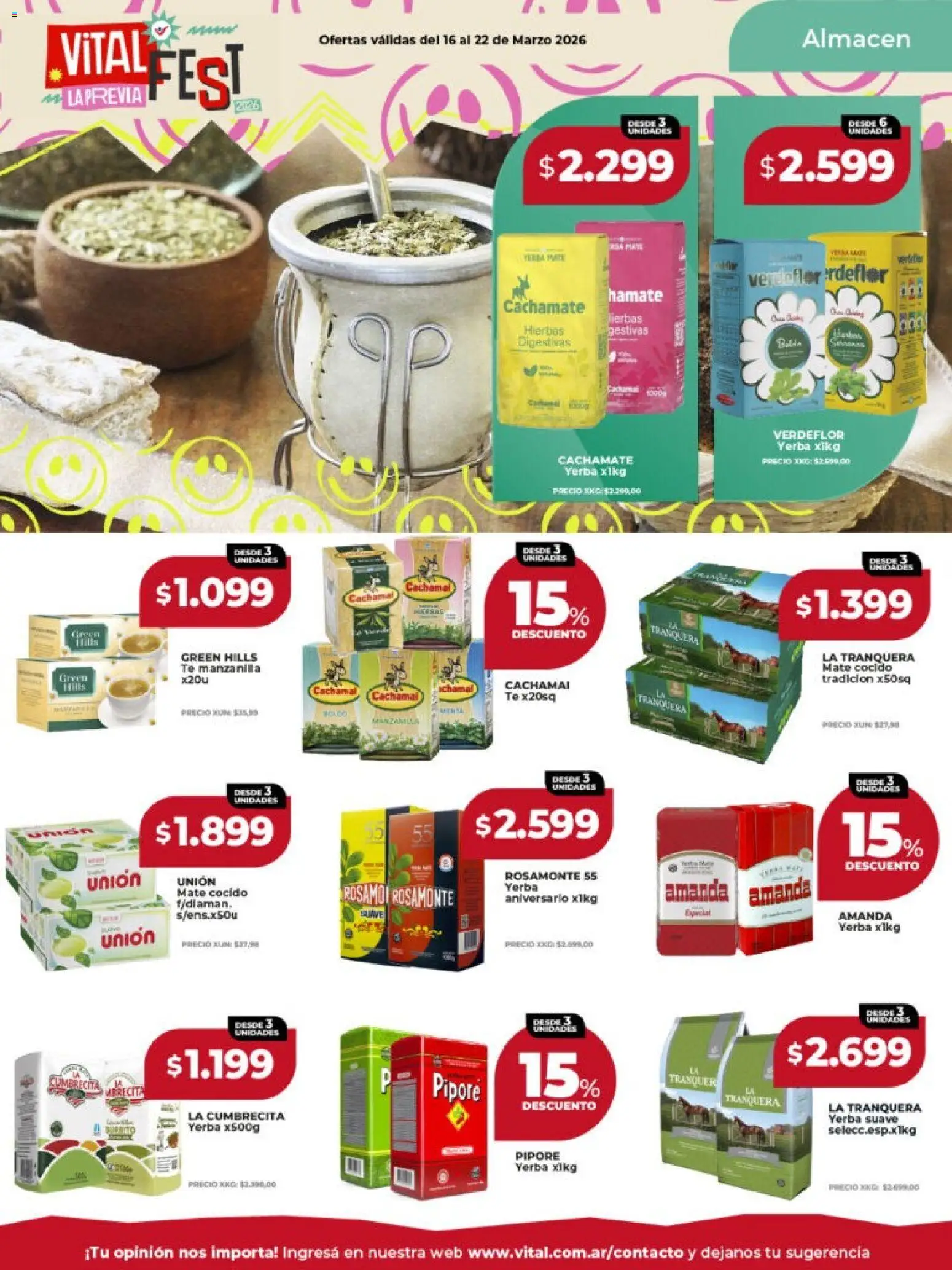 Vital - Ofertas - Salta │ válido desde el 16.03.2026 | Página: 13 | Productos: Mate, Yerba, Té, Mate cocido