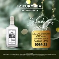 Vista previa de La Europea catálogo Mezcales Bruxo, nuevo folleto de la tienda, válido en México a partir del 16.12.2025