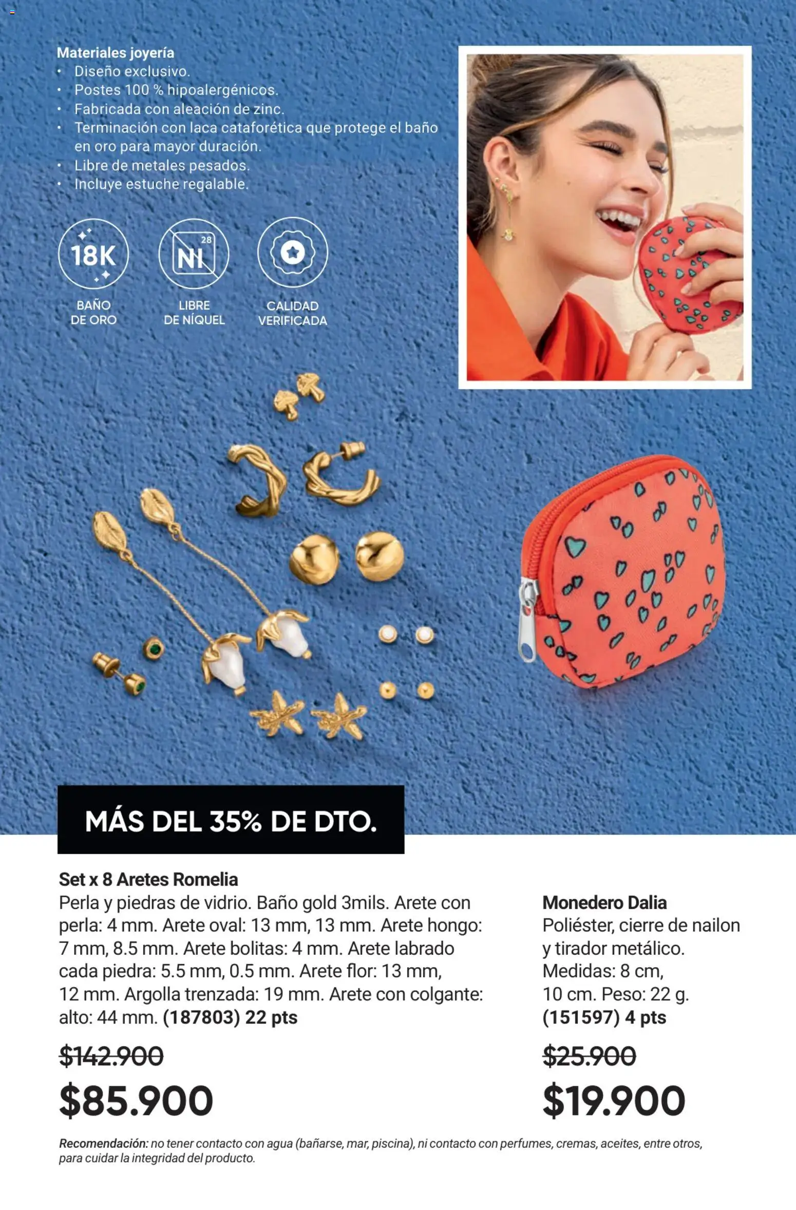 Avon revista - valida desde el 02.01.2026 | Página: 71 | Productos: Aretes, Peso, Baño, Monedero