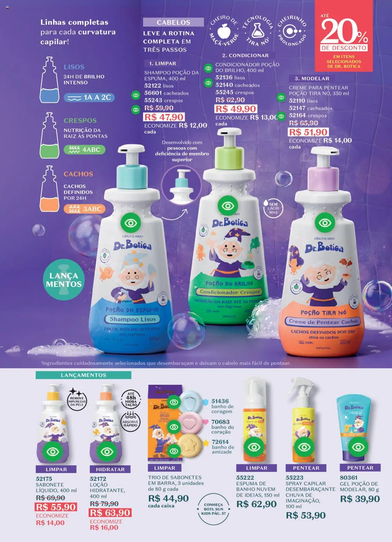 O Boticário Folheto - válido de 22.09.2025 | Página: 180 | Produtos: Shampoo, Caixa, Sabonete, Creme para pentear