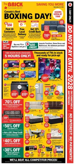 Preview of The Brick weekly flyer / circulaire from shop The Brick valid from 23.12.2025