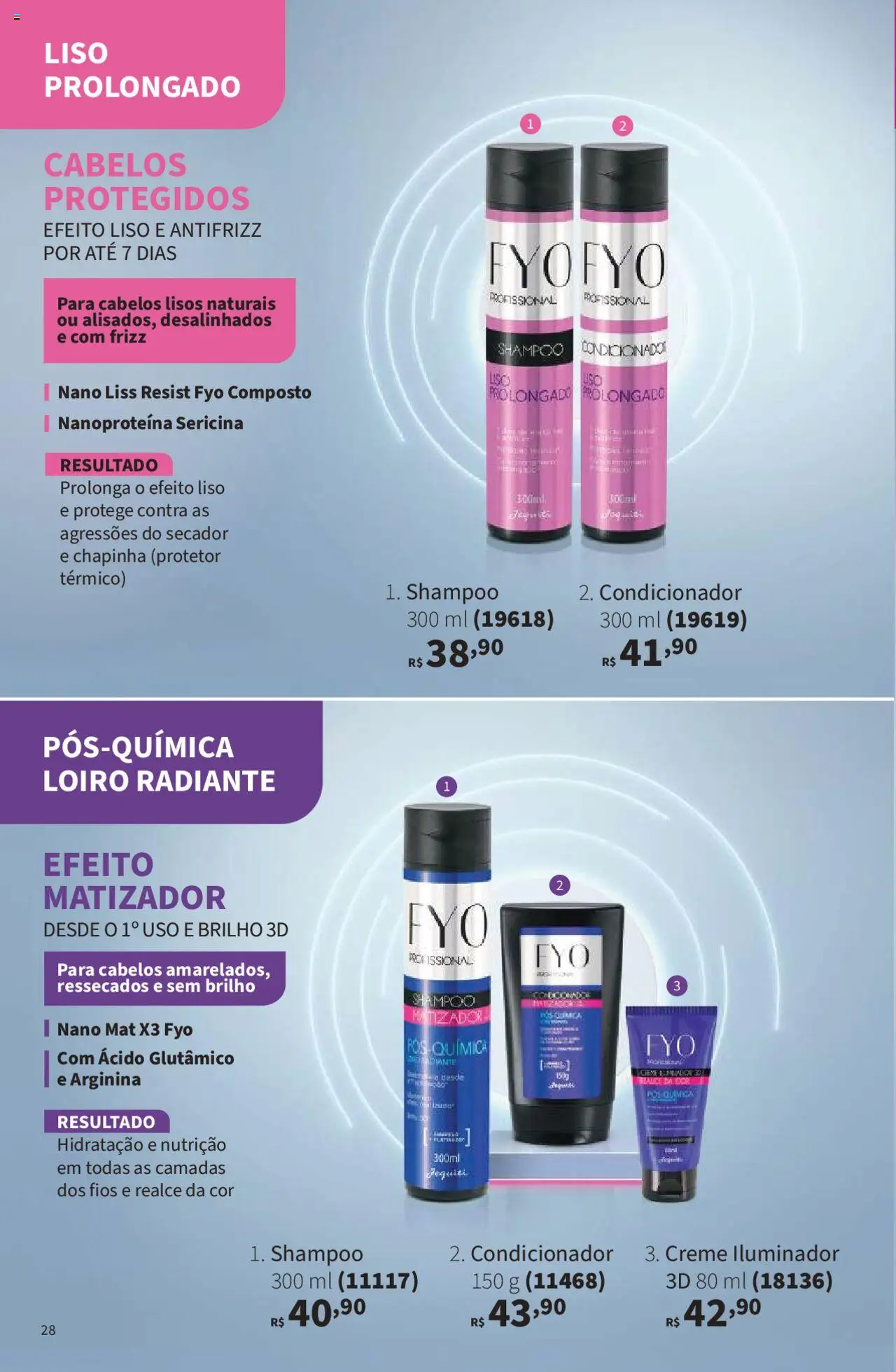 Jequiti Folheto - válido de 19.09.2025 | Página: 28 | Produtos: Shampoo, Condicionador, Creme, Iluminador