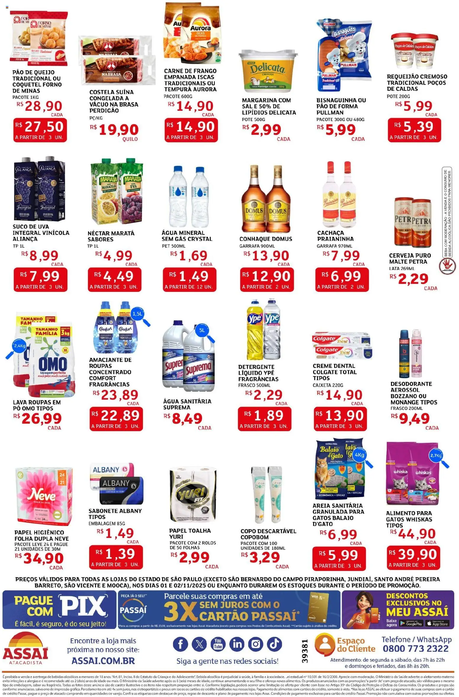 Assaí Atacadista Folheto - válido de 02.11.2025 | Página: 2 | Produtos: Pó, Cachaça, Carne de frango, Roupas