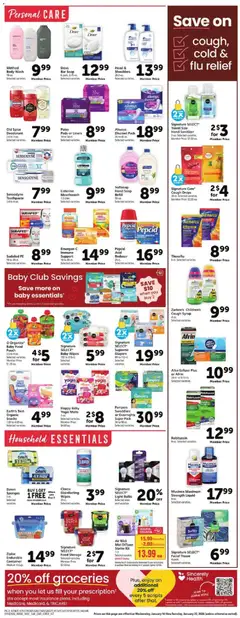 Preview of Safeway weekly ads valid from 14.01.2026 | Page: 9 | Products: Soap, Deodorant, Pads, Baby food