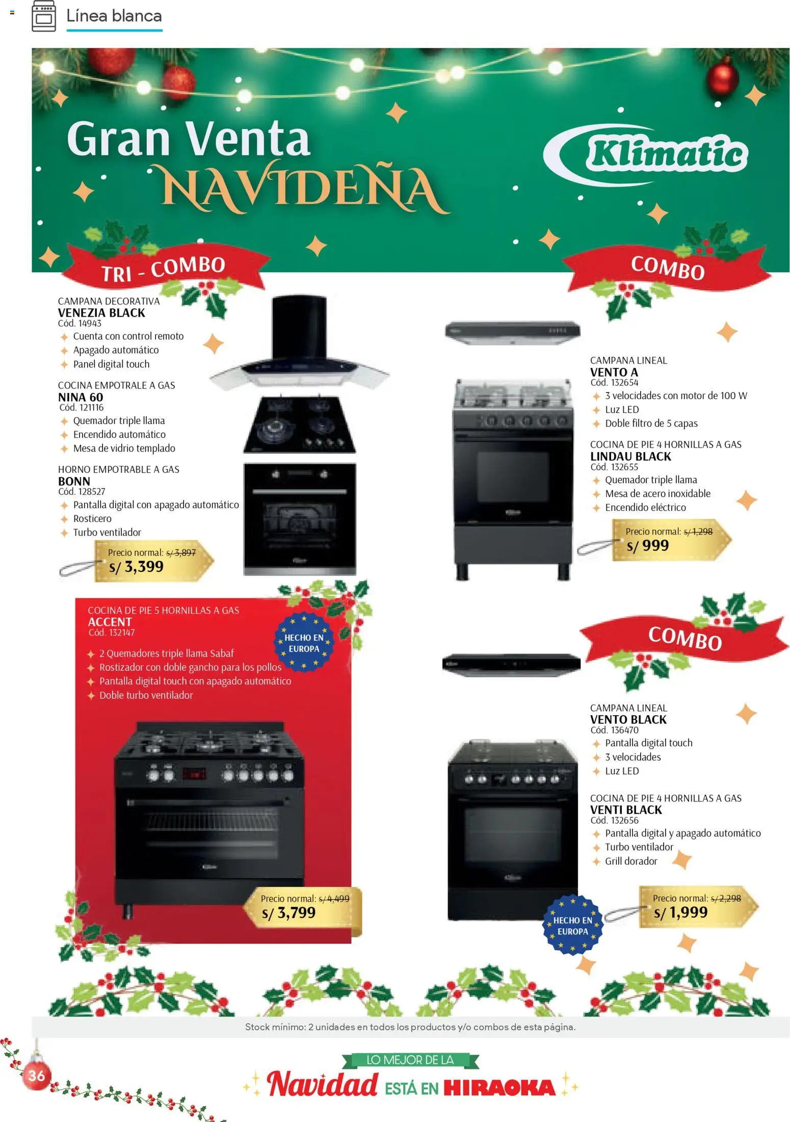 Catálogo Hiraoka válido desde 06.12.2025 | Página: 36 | Productos: Mesa, Horno, Cocina, Ventilador