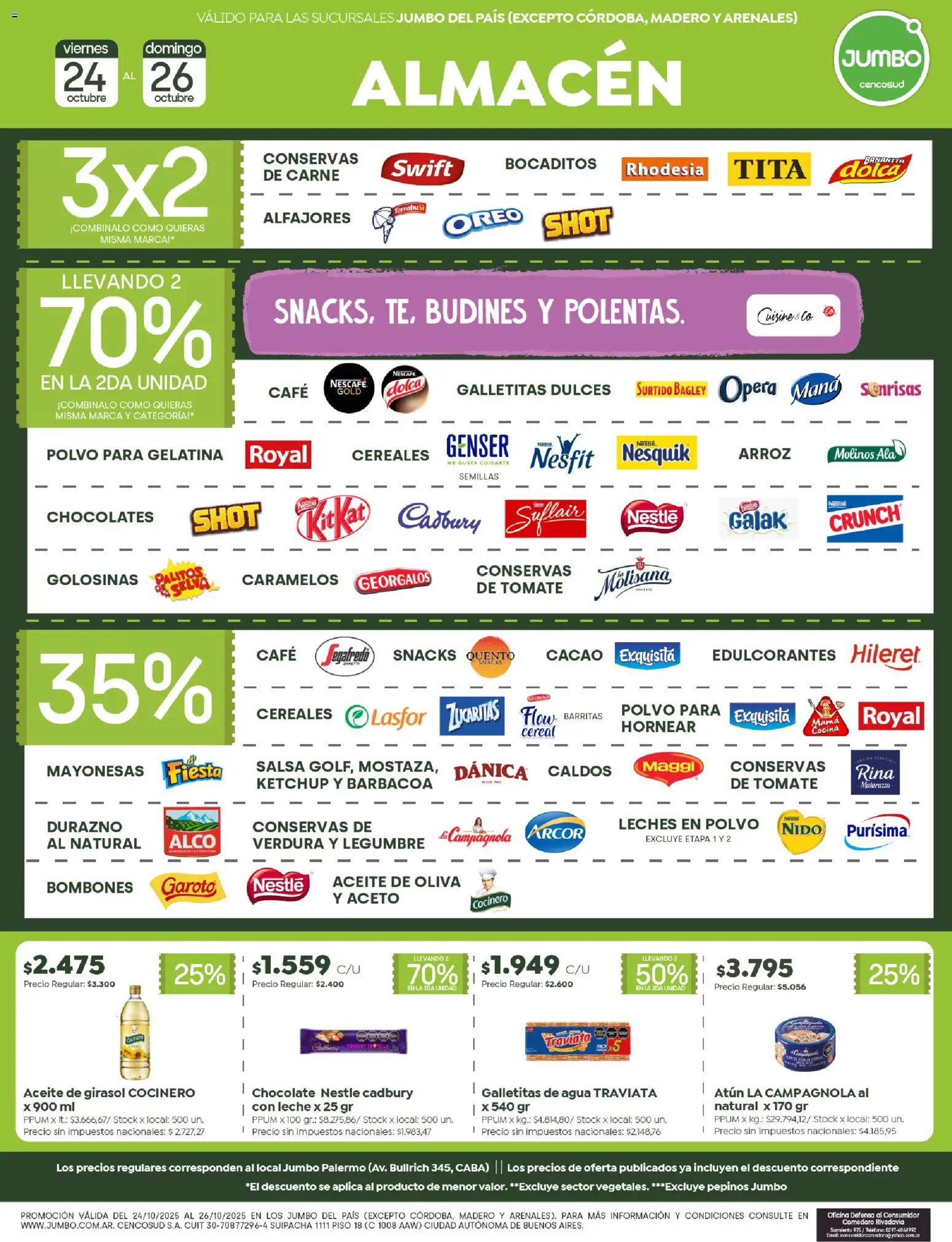 Jumbo - Ofertas | Rosario │ válido desde el 24.10.2025 | Página: 2 | Productos: Aceto, Tomate, Leche, Arroz