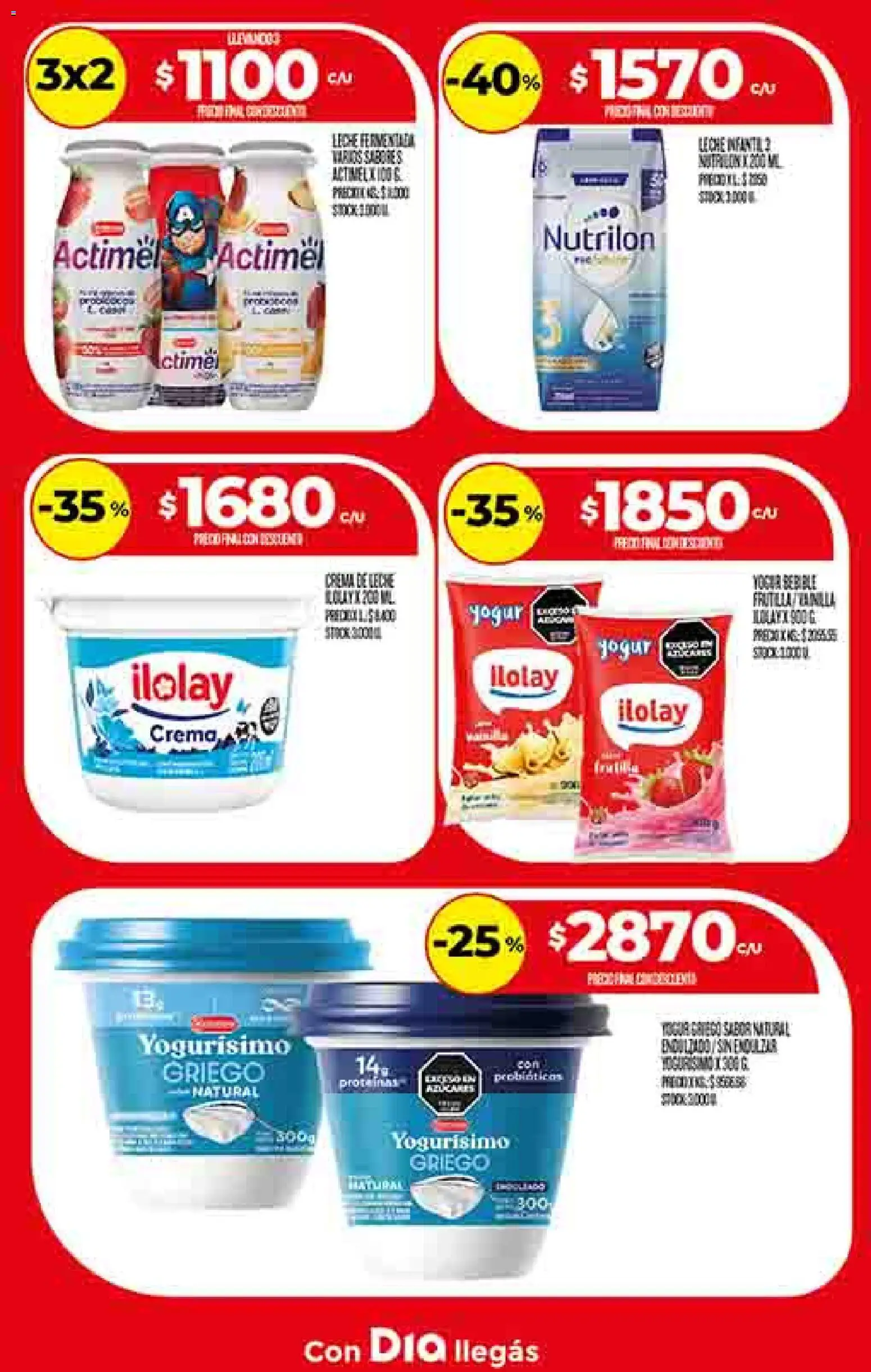 Supermercado DIA Ofertas │ válido desde el 12.11.2025 | Página: 12 | Productos: Frutilla, Crema de leche, Leche, Yogur
