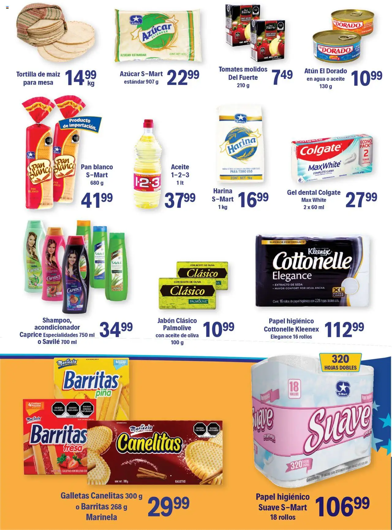 Nuevas ofertas de S-Mart válidas en toda la República Mexicana desde el 26.09.2025. ¡Encuentra las mejores ofertas en S-Mart folleto! | Página: 5 | Productos: Harina, Aceite de oliva, Piña, Papel higiénico
