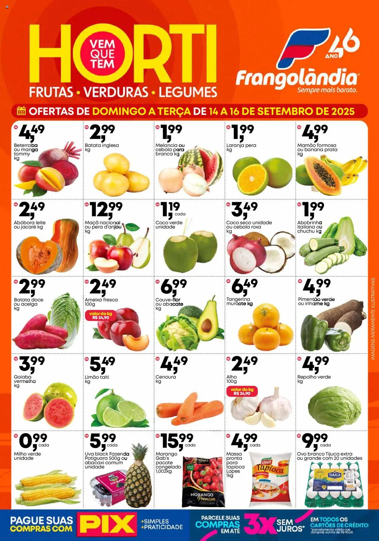 Frangolândia Folheto - válido de 14.09.2025 | Página: 1 | Produtos: Alho, Repolho, Leite, Ovos