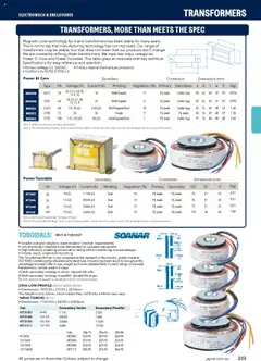 Preview of Jaycar Engineering & Scientific Catalogue 2025/2026  - valid from 09.07.2025 | Page: 223 | Products: Table, Weight, Transformer