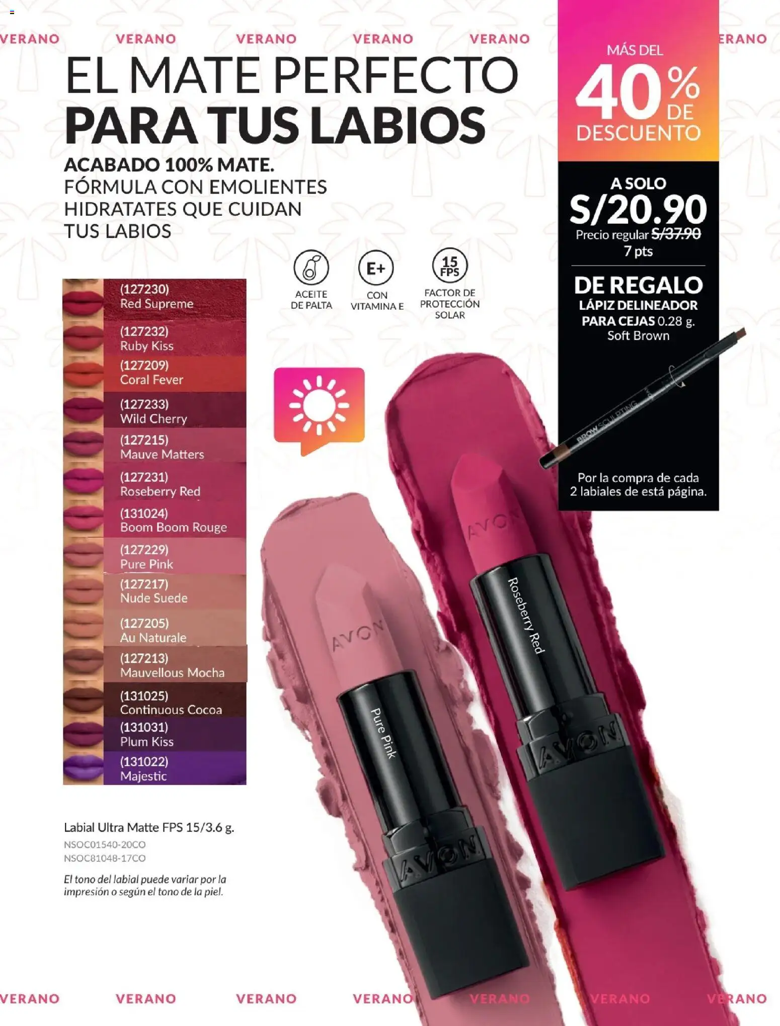 Catálogo Avon válido desde 01.01.2026 | Página: 30 | Productos: Delineador, Aceite