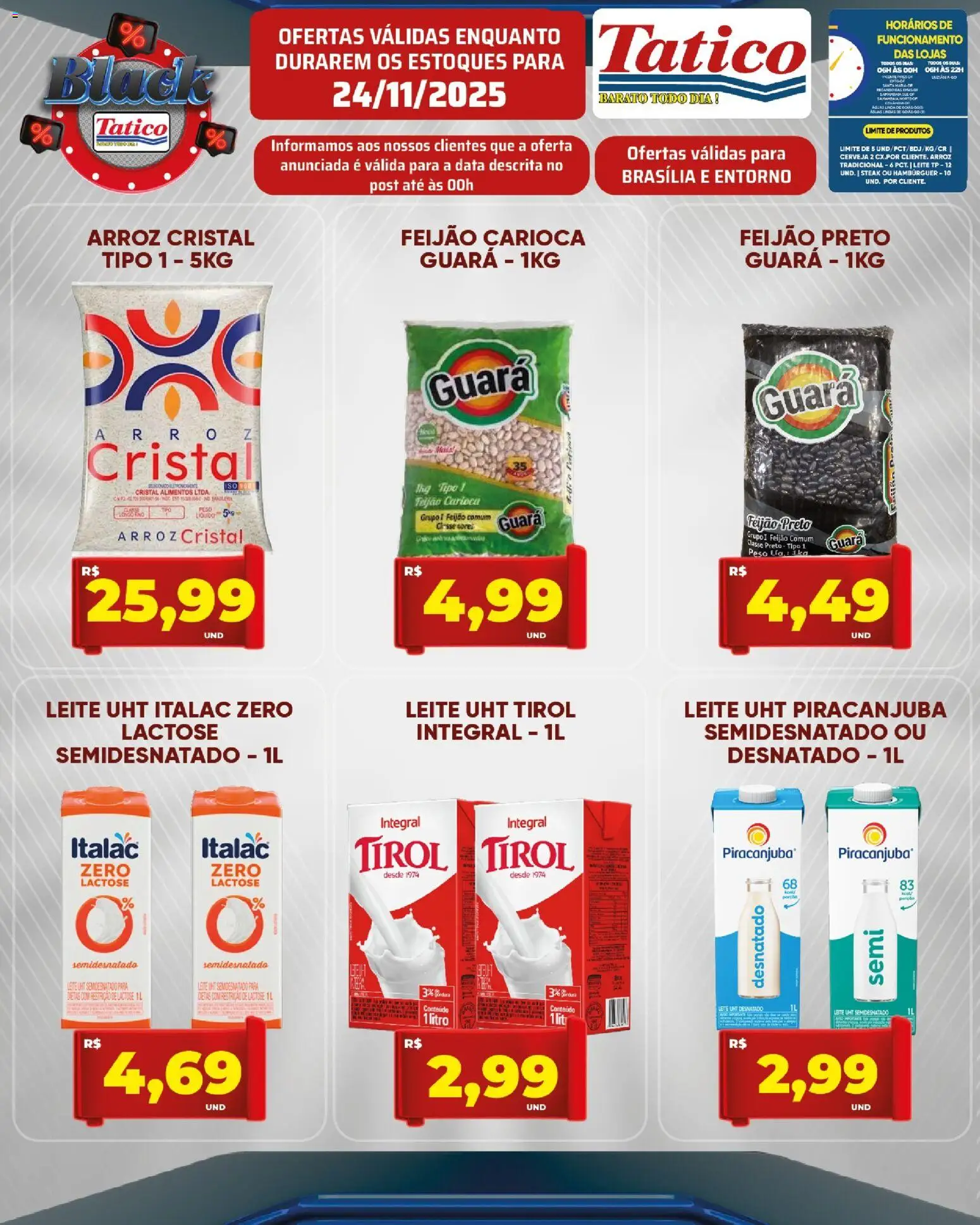 Tatico Folheto - válido de 24.11.2025 | Página: 2 | Produtos: Feijão, Leite, Cerveja, Arroz