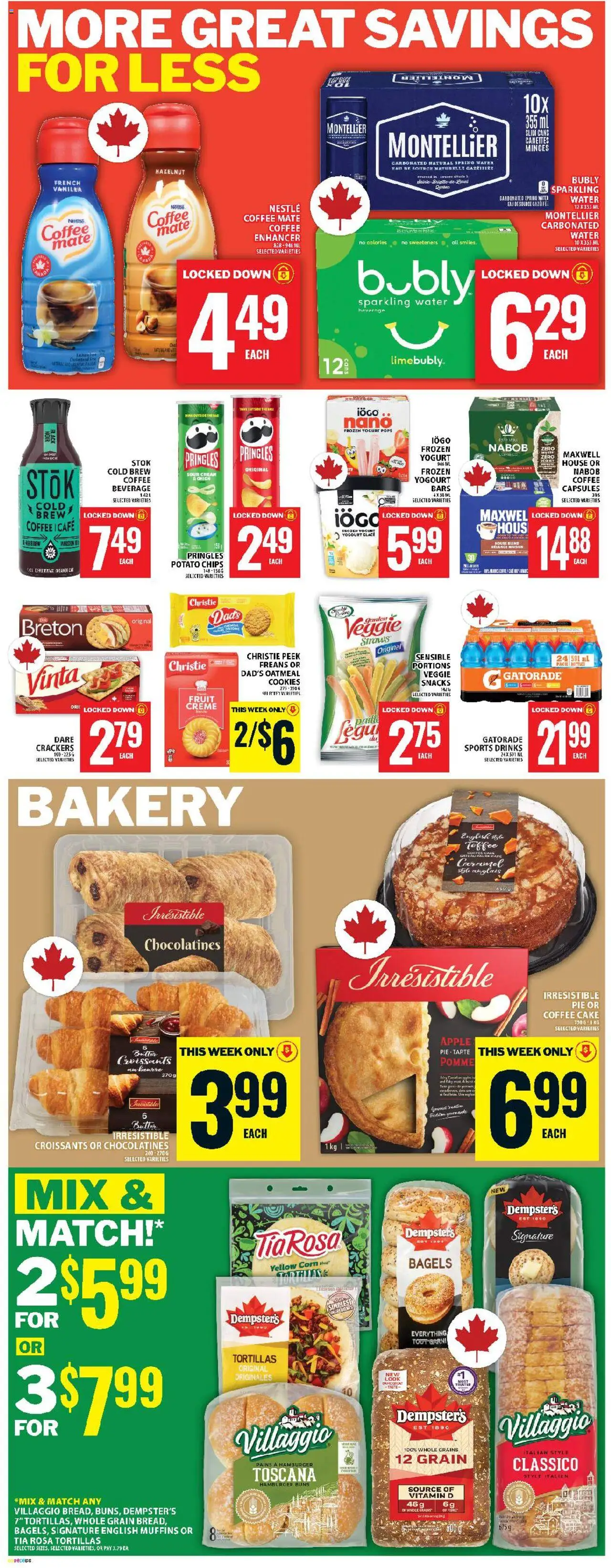 Food Basics flyer valid from 21.08.2025 | Page: 7 | Products: Chips, Cookies, Watch, Coffee