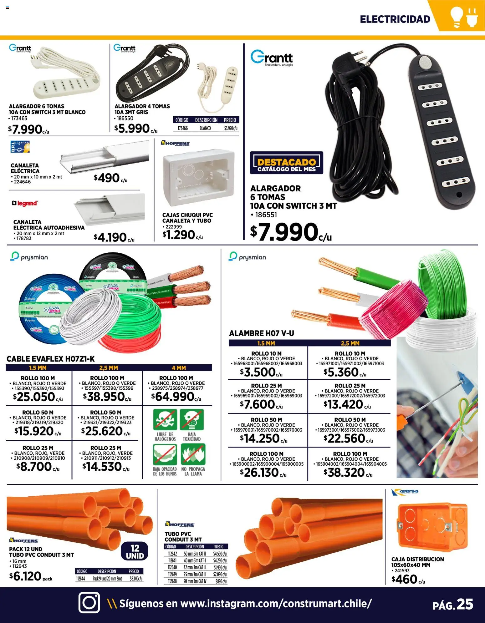 Construmart Ofertas │ válido desde el 01.12.2025 | Página: 25 | Productos: Alargador, Cable, Caja, Canaleta