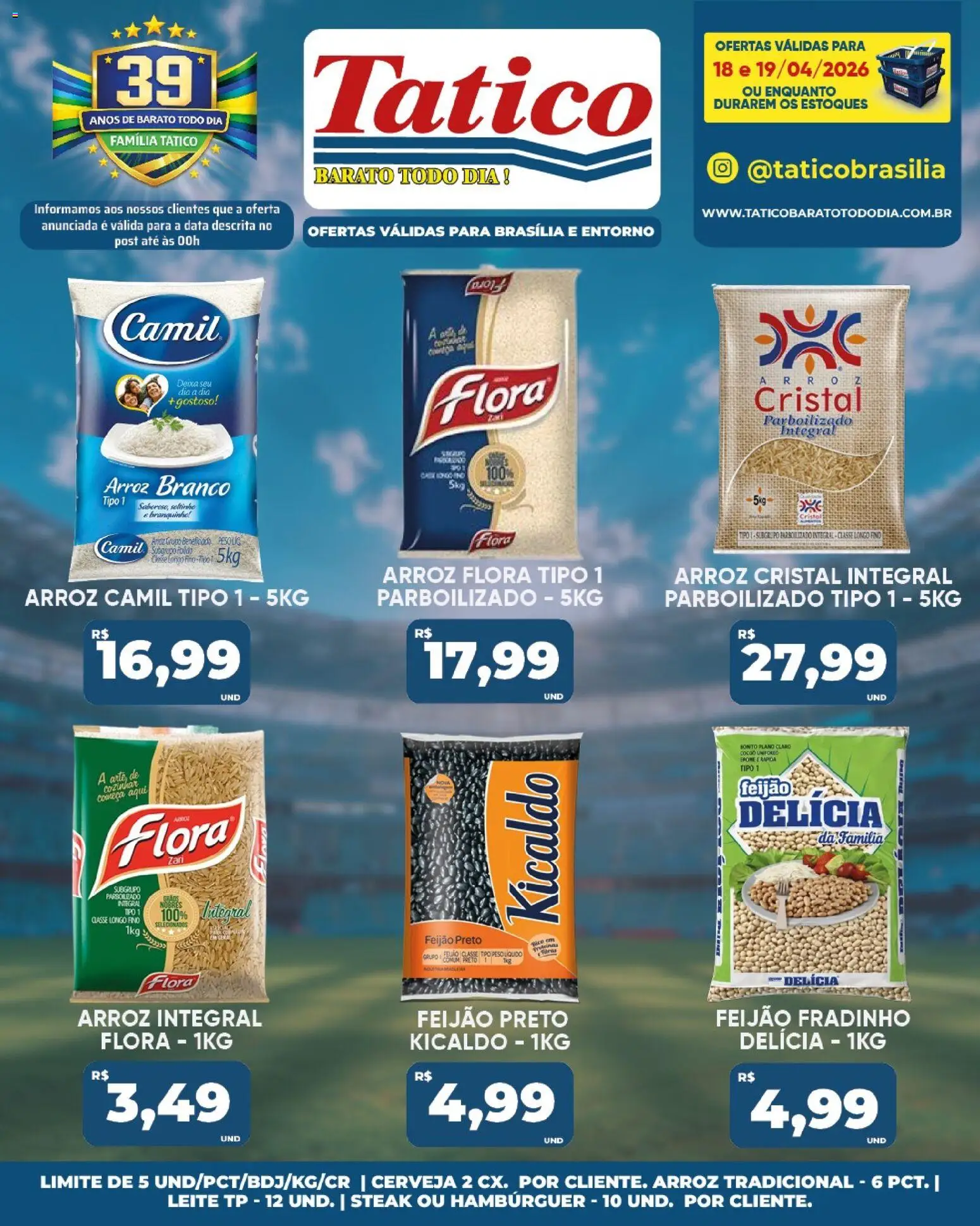 Tatico Folheto - válido de 20.04.2026 | Página: 33 | Produtos: Feijão, Cerveja, Arroz, Hambúrguer