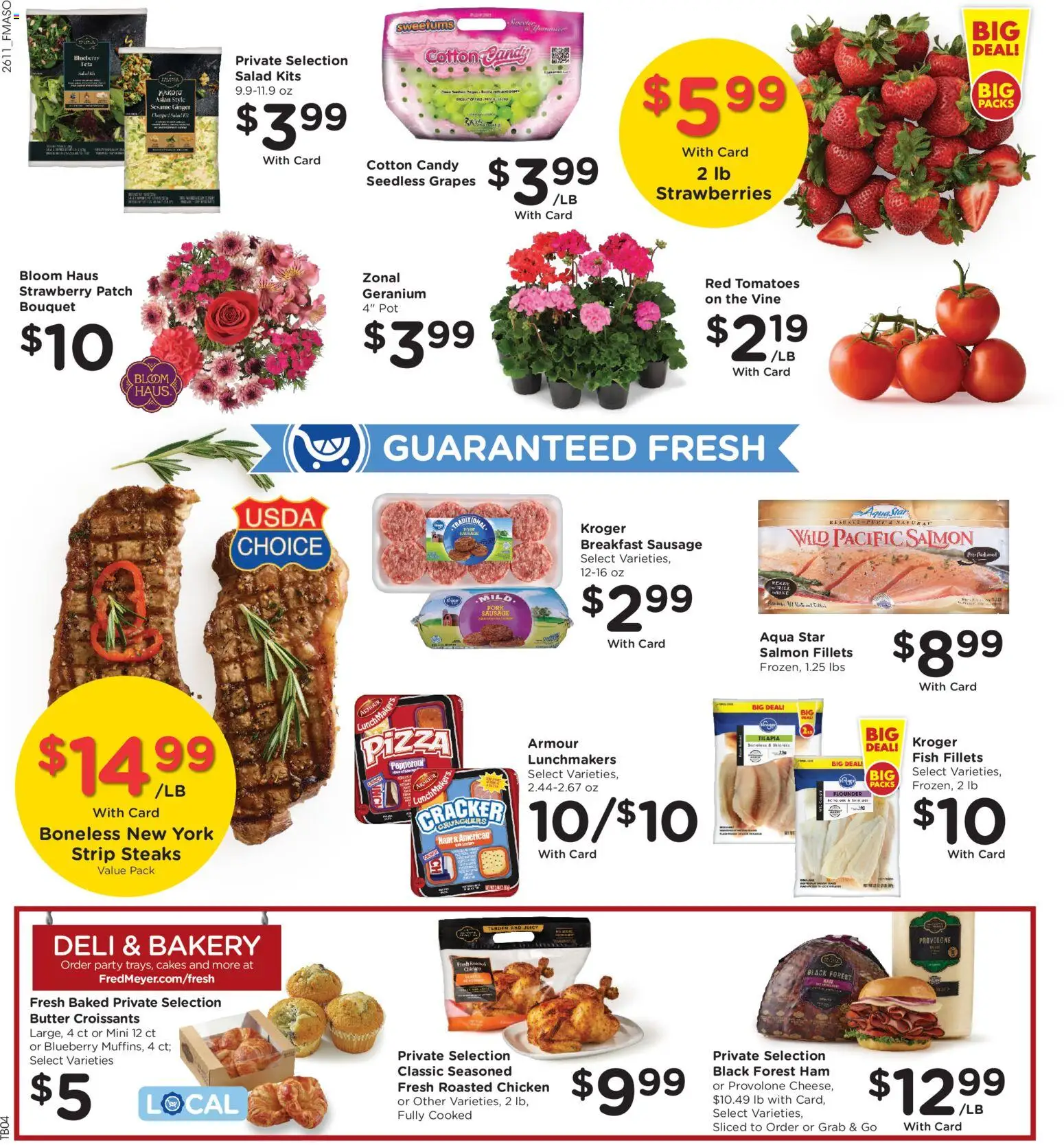 Fred Meyer Weekly Ad - valid from 15.04.2026 | Page: 9 | Products: Pizza, Tomatoes, Fish, Salad