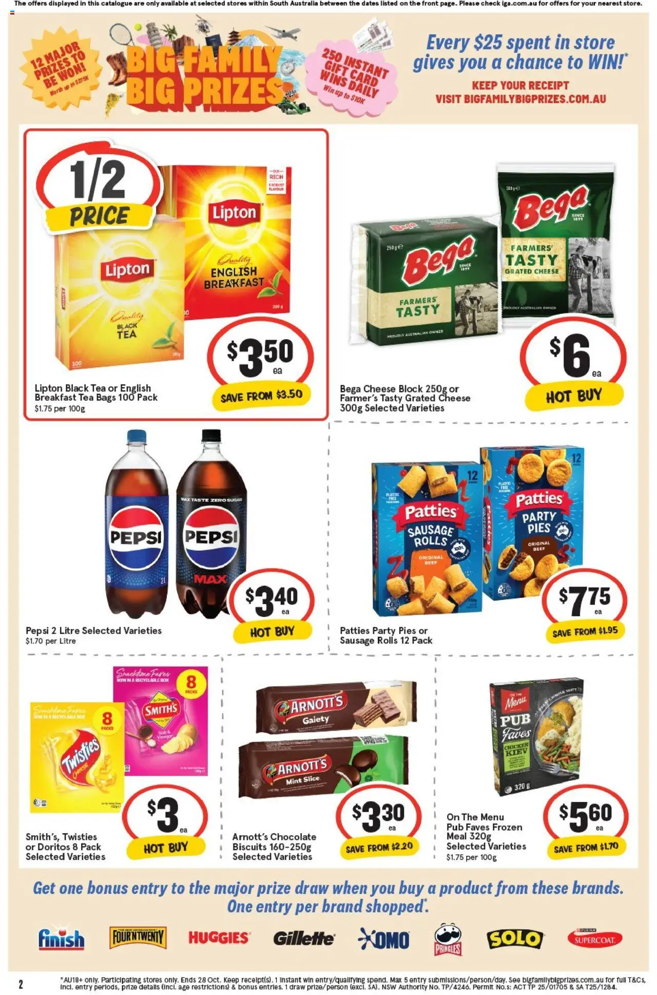 IGA catalogue - valid from 22.10.2025 | Page: 2 | Products: Chocolate, Beef, Pepsi, Pies