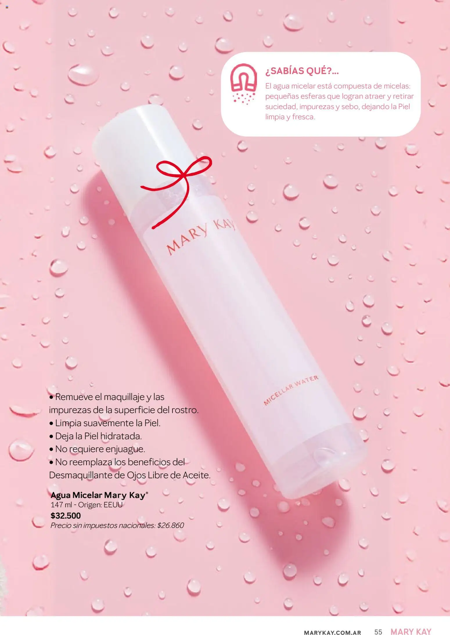 Mary Kay catálogo │ válido desde el 03.12.2025 | Página: 55 | Productos: Maquillaje, Desmaquillante de ojos, Desmaquillante, Agua