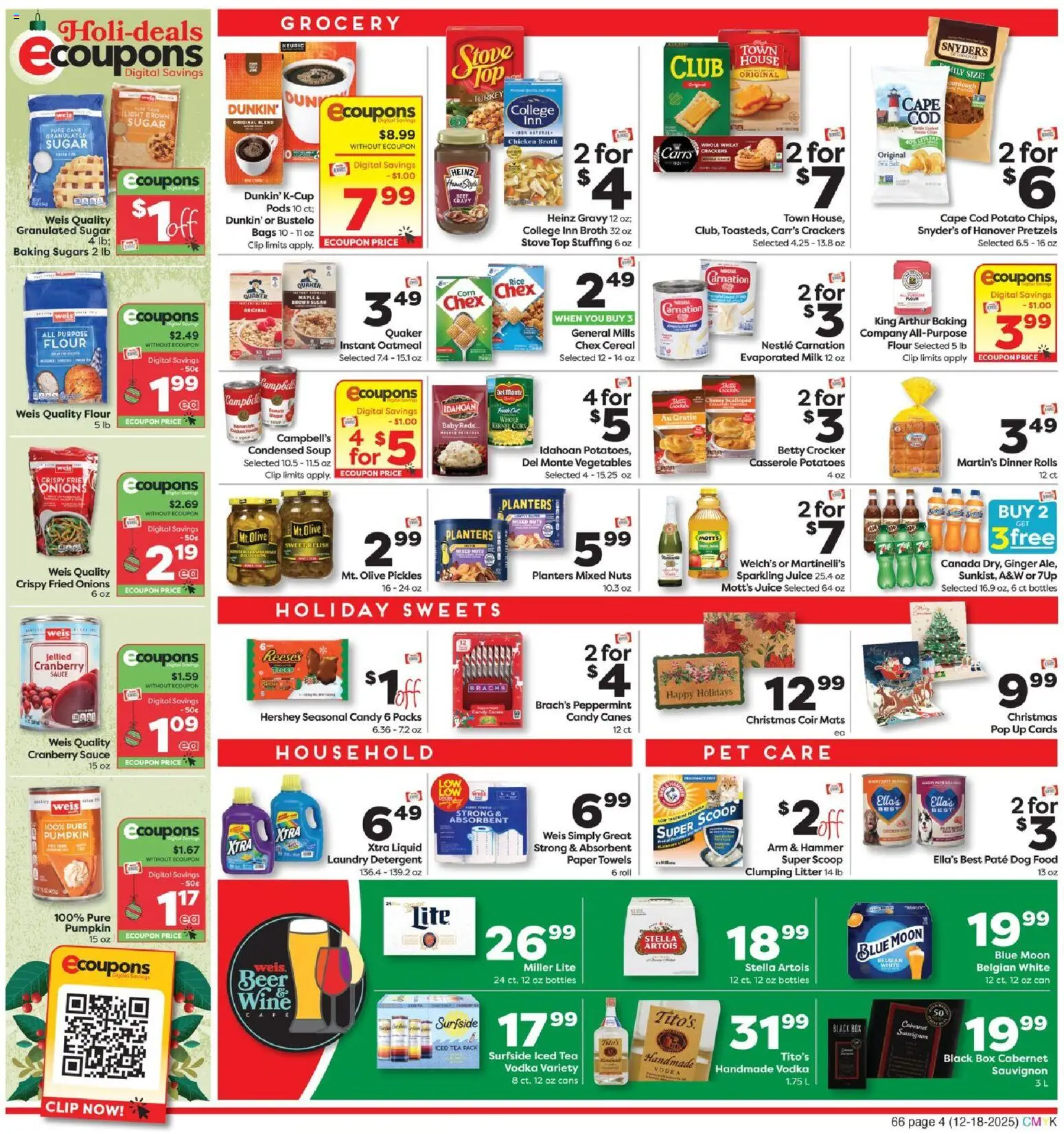 Weis Weekly Ad - valid from 18.12.2025 | Page: 4 | Products: Hammer, Milk, Potatoes, Stove