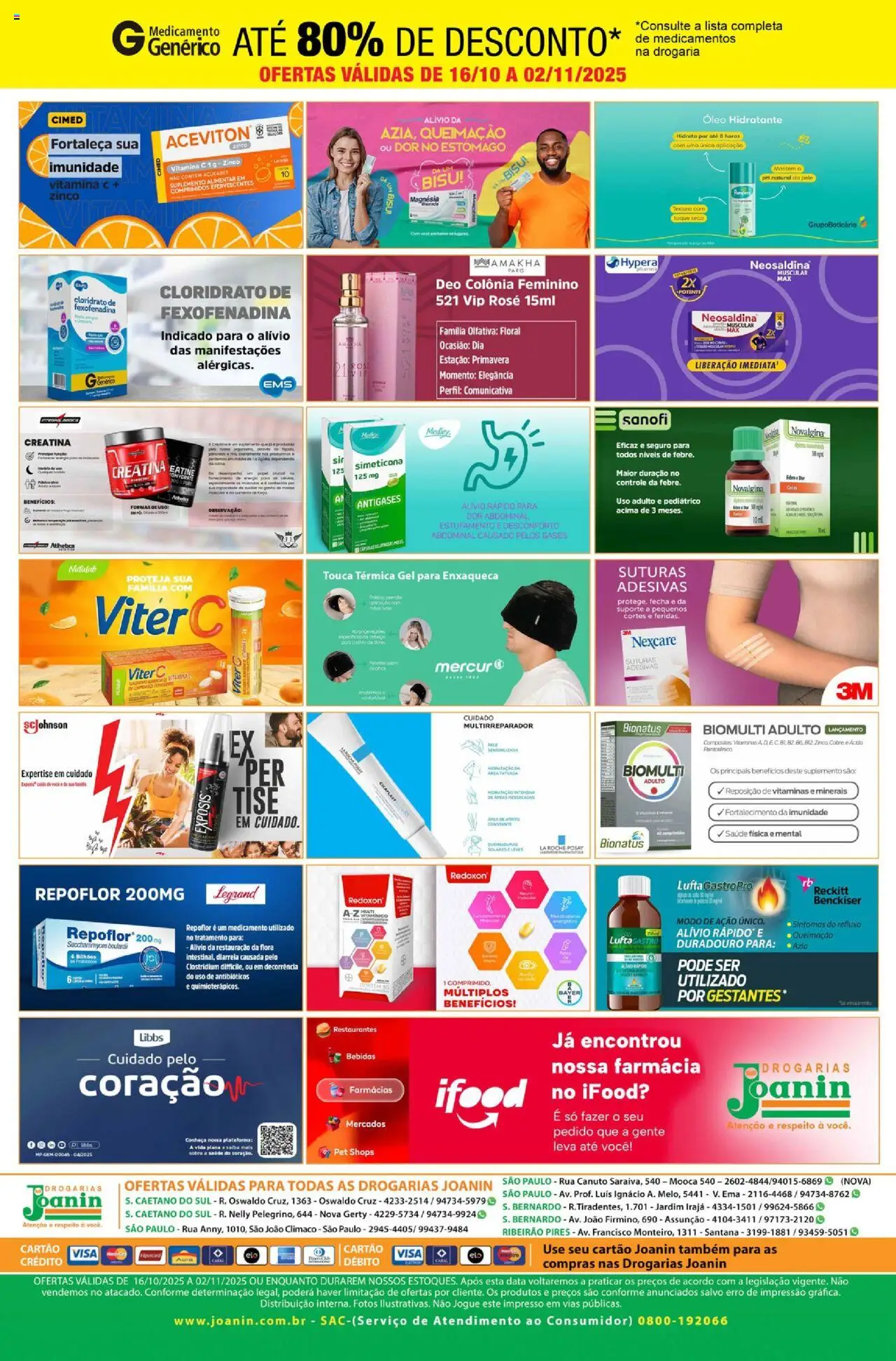 Supermercados Joanin Folheto - válido de 16.10.2025 | Página: 2 | Produtos: Creatina, Touca, Óleo, Vitamina c