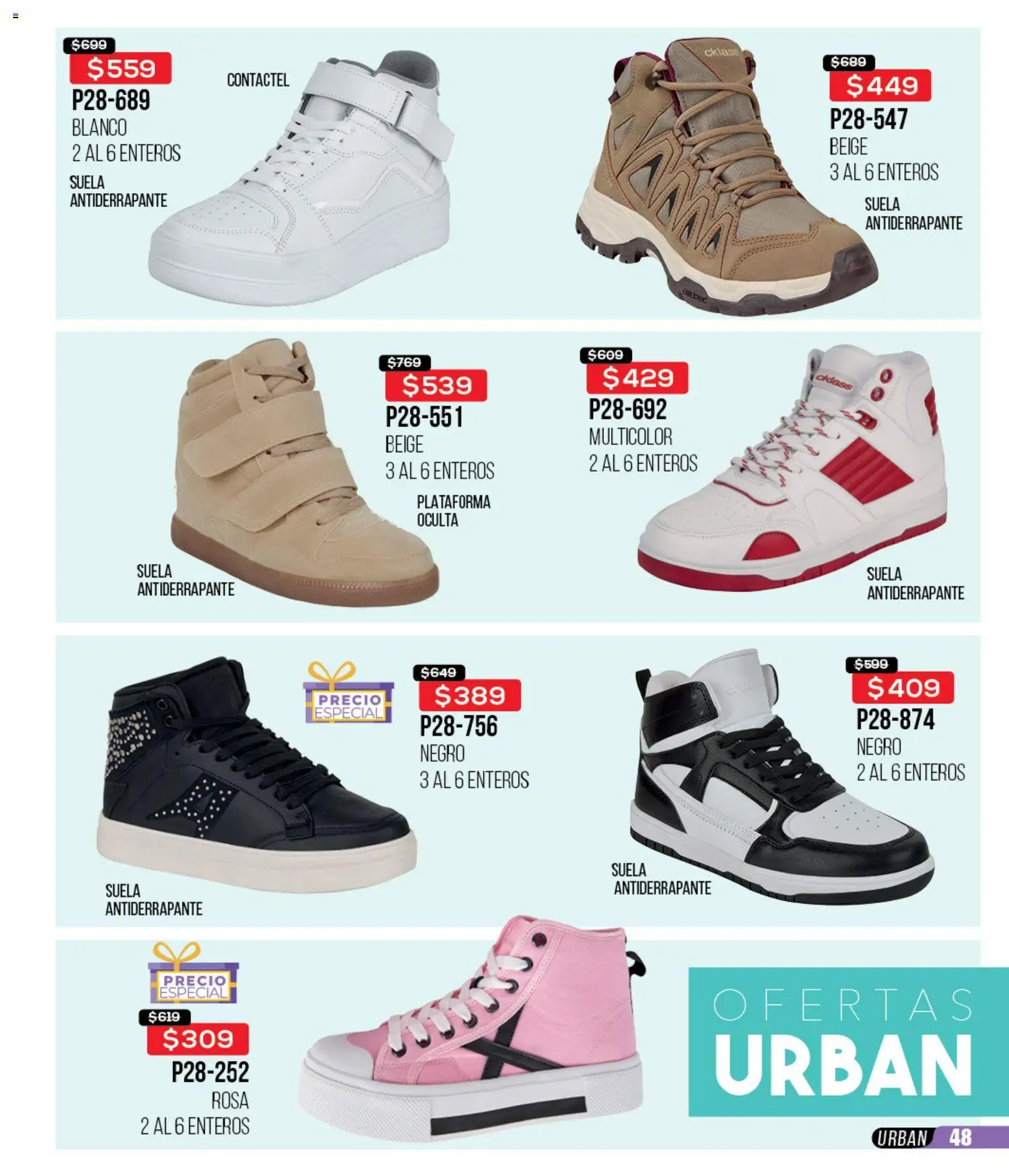 Nuevas ofertas de Cklass válidas en toda la República Mexicana desde el 12.01.2026. ¡Encuentra las mejores ofertas en Cklass catálogo Mega Ofertas Calzado! | Página: 49