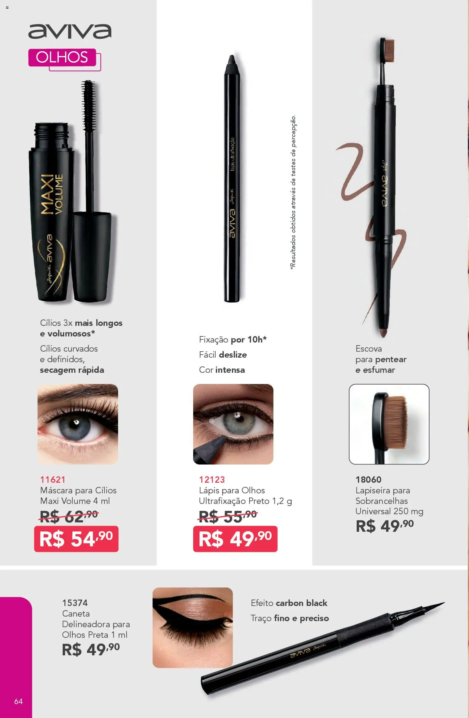 Jequiti Folheto - válido de 02.12.2025 | Página: 64 | Produtos: Máscara para cílios, Lápis, Lapiseira, Caneta