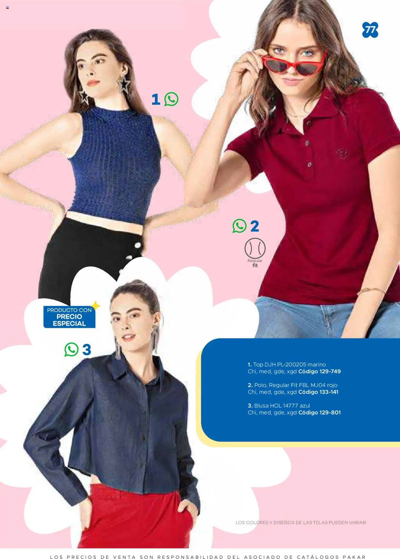 Nuevas ofertas de SC Pakar válidas en toda la República Mexicana desde el 31.01.2025. ¡Encuentra las mejores ofertas en SC Pakar catálogo Ropa! | Página: 77 | Productos: Blusa, Top