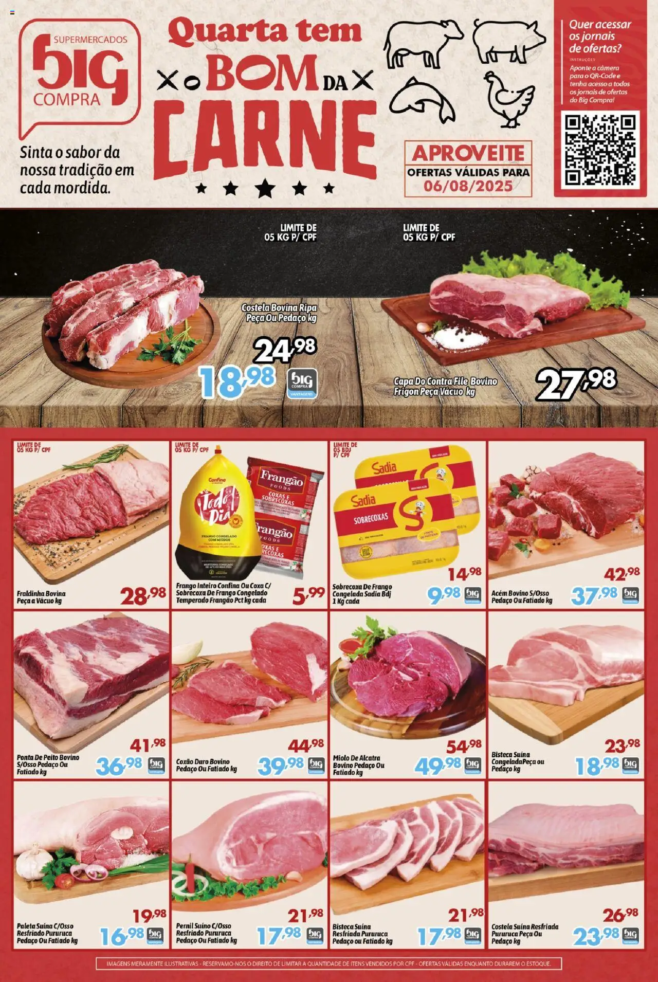 Big Compra Folheto - válido de 06.08.2025 | Página: 1 | Produtos: Alcatra, Fraldinha, Pernil, Câmera